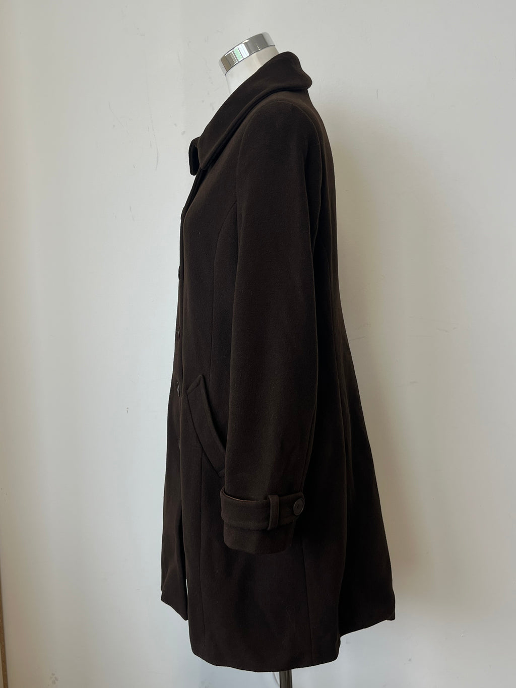 Newhouse Wollmix Car Coat Dunkelbraun Gr. 40 Sehr Gut