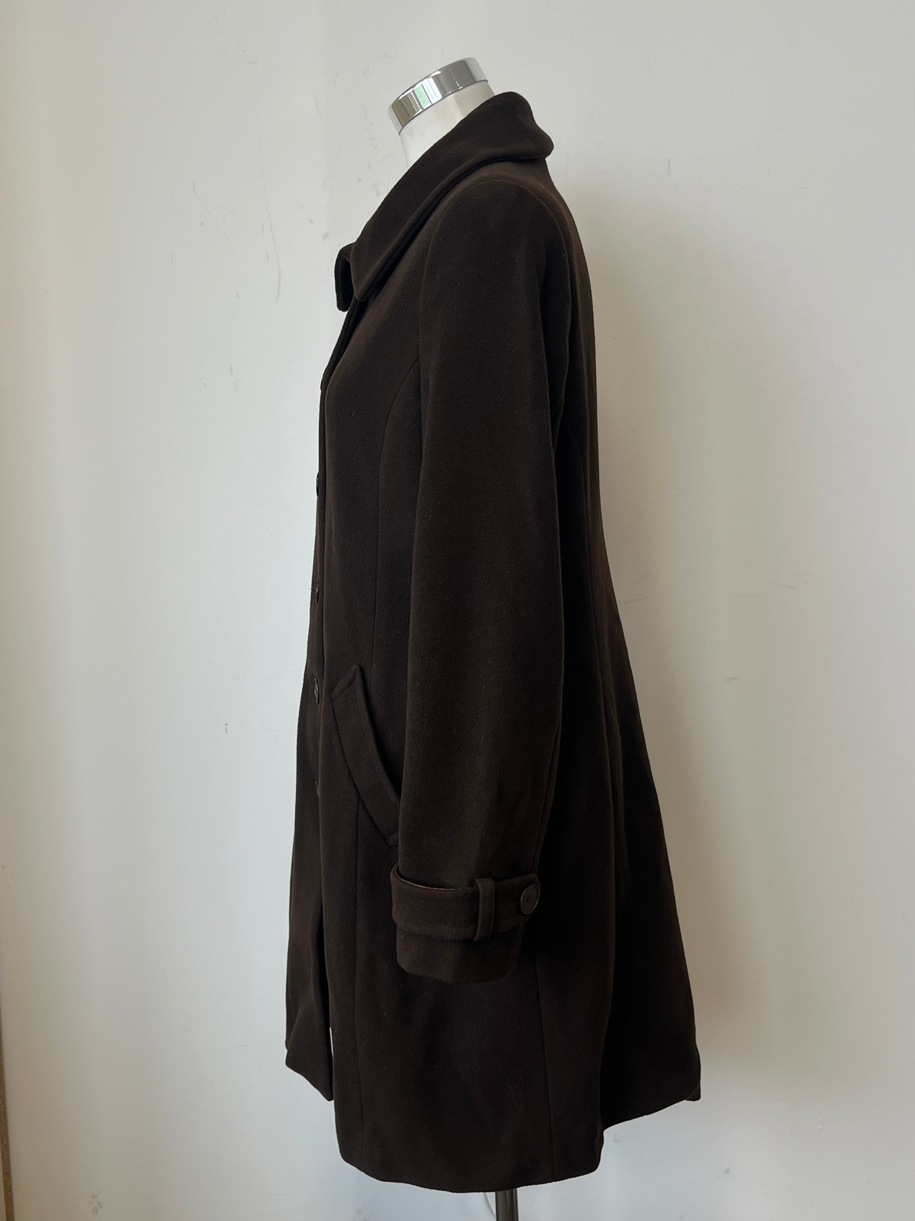 Newhouse Wollmix Car Coat Dunkelbraun Gr. 40 Sehr Gut