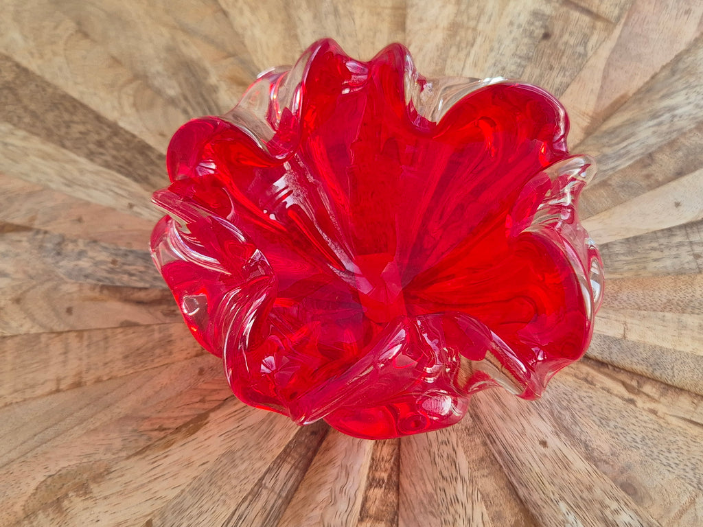 Murano Glass Bowl | Ruby Red | Vetreria Artistica Veneziana | Labeled | 12cm