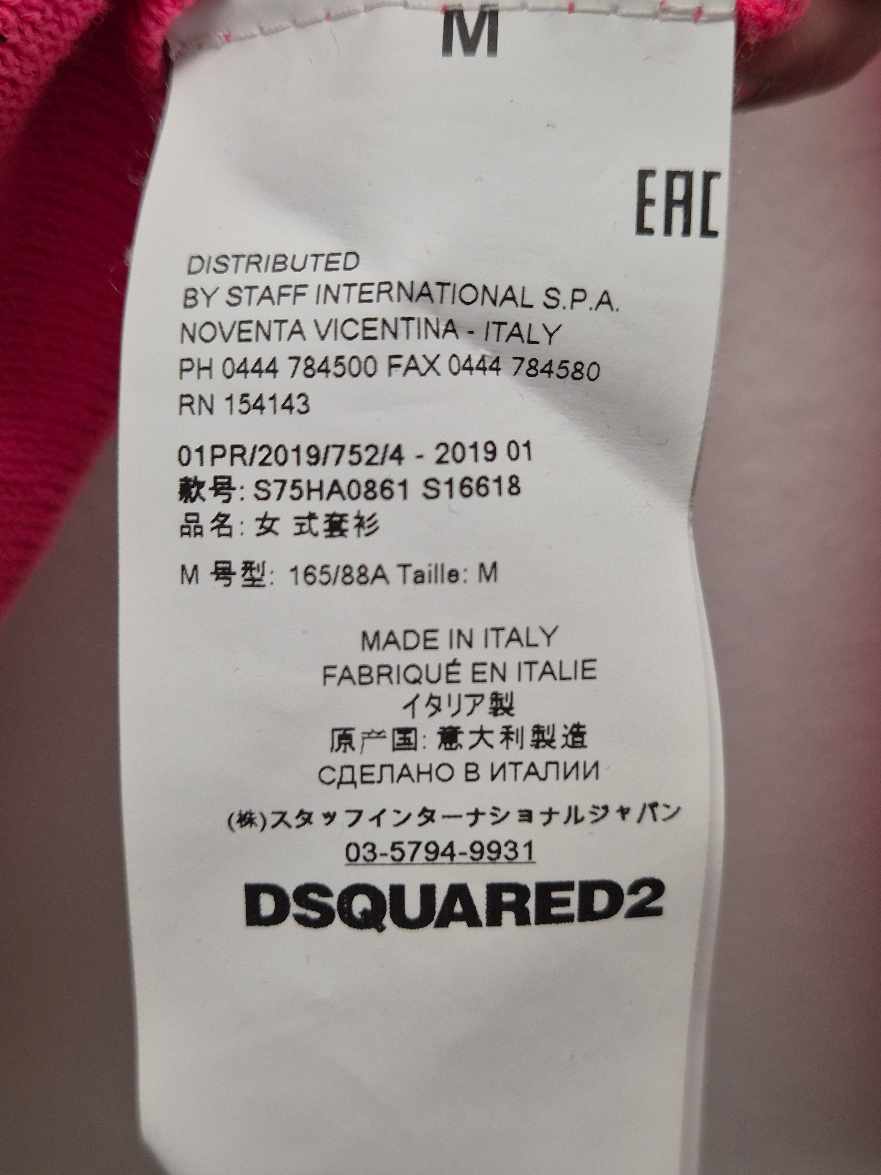 DSQUARED2 “Punk Brother” Mesh Pullover Pink Gr. M – Made in Italy, gebraucht