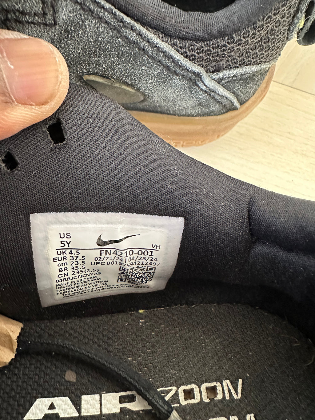 Nike SB Air Zoom Pogo Plus – EU 37.5 / US 5Y – Black/Grey – Good Condition