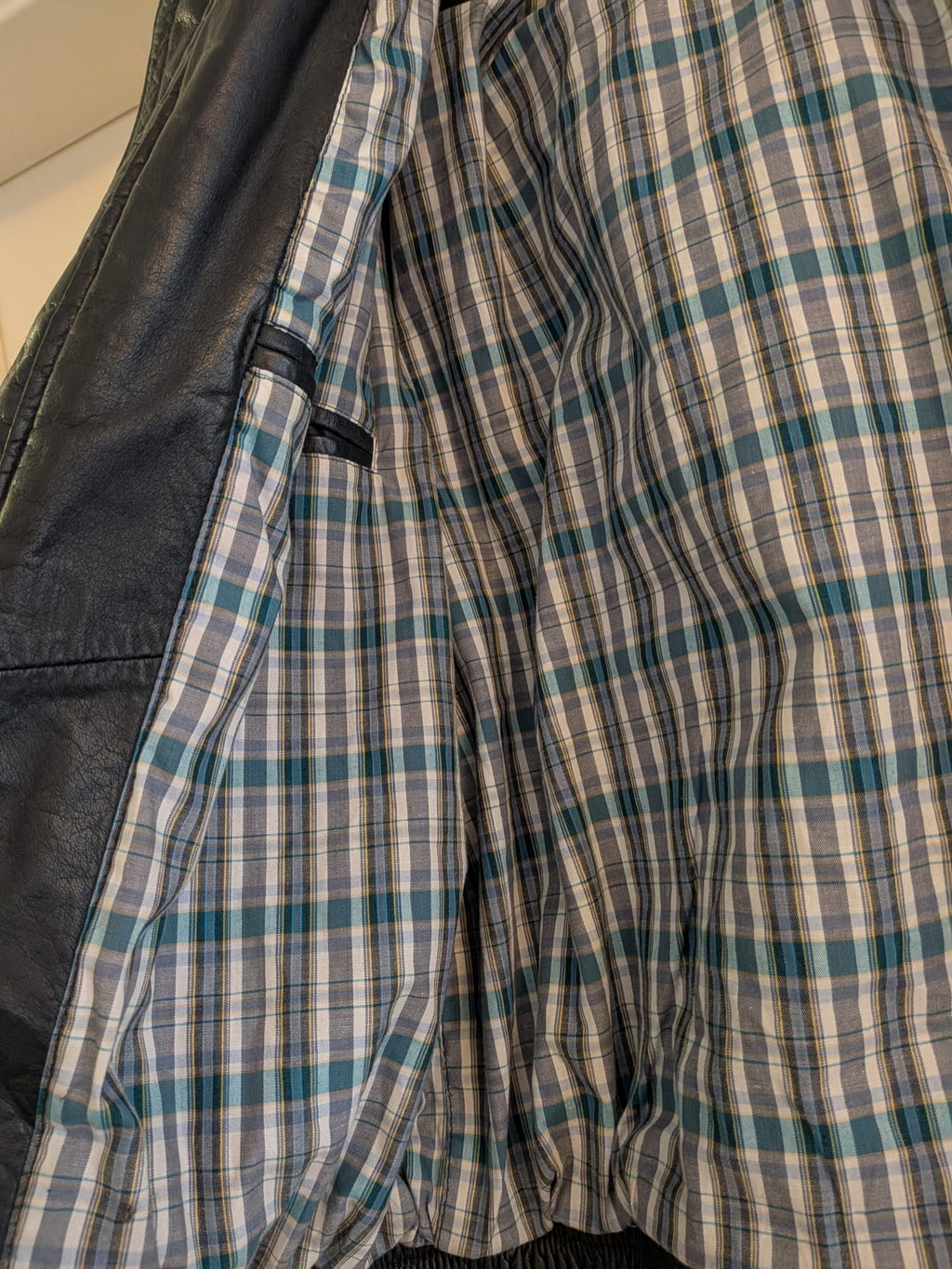 Echtleder Bomberjacke – Conte Massimo – Gr. 50 – Dunkelgrün/Schwarz – Gut
