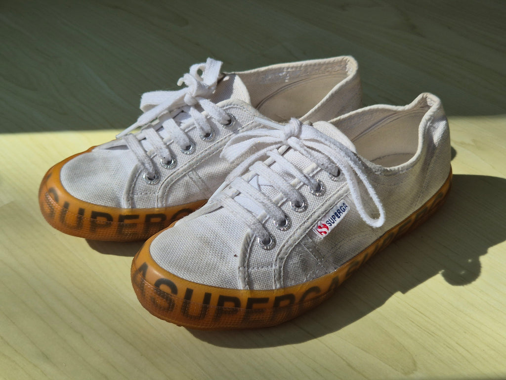 Superga 2750 „Gum Lettering“ – Weiß, EU 38, Gebraucht