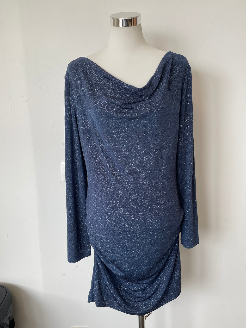 Ane Mone Kleid Navy Glitter, Größe M, Wie Neu