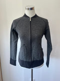 Adidas Performance Full-Zip Jacket, Medium, Heathered Black, Very Good Condition
