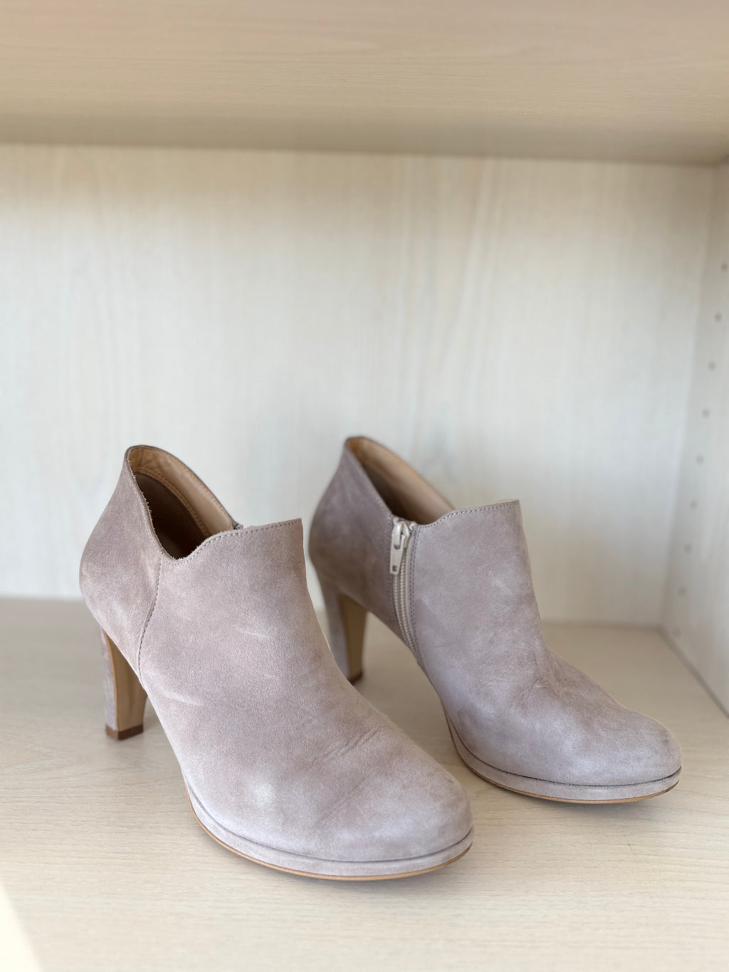 Paul Green Ankle Boots – Wildleder, Taupe, Gr. 38, Guter Zustand