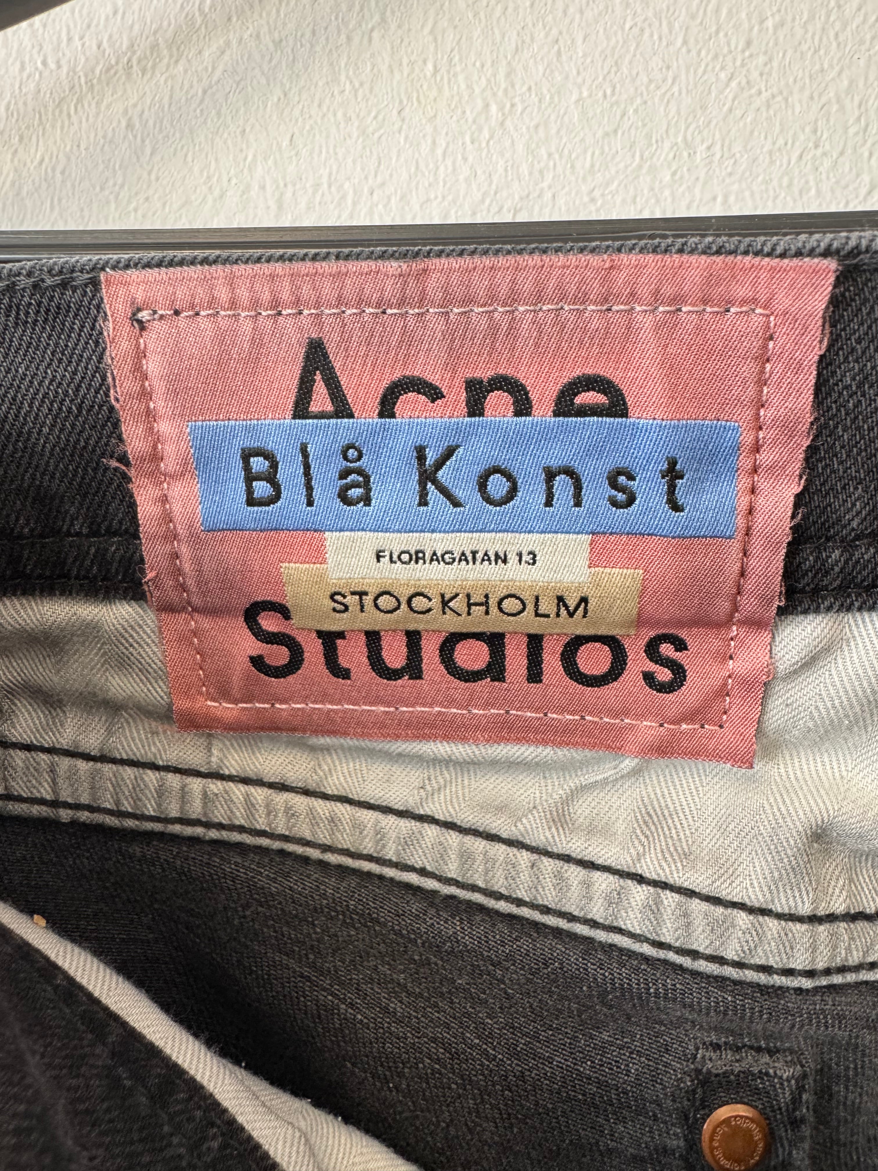 Acne Studios Blå Konst Skinny Jeans Schwarz W28 L32 – Guter Zustand