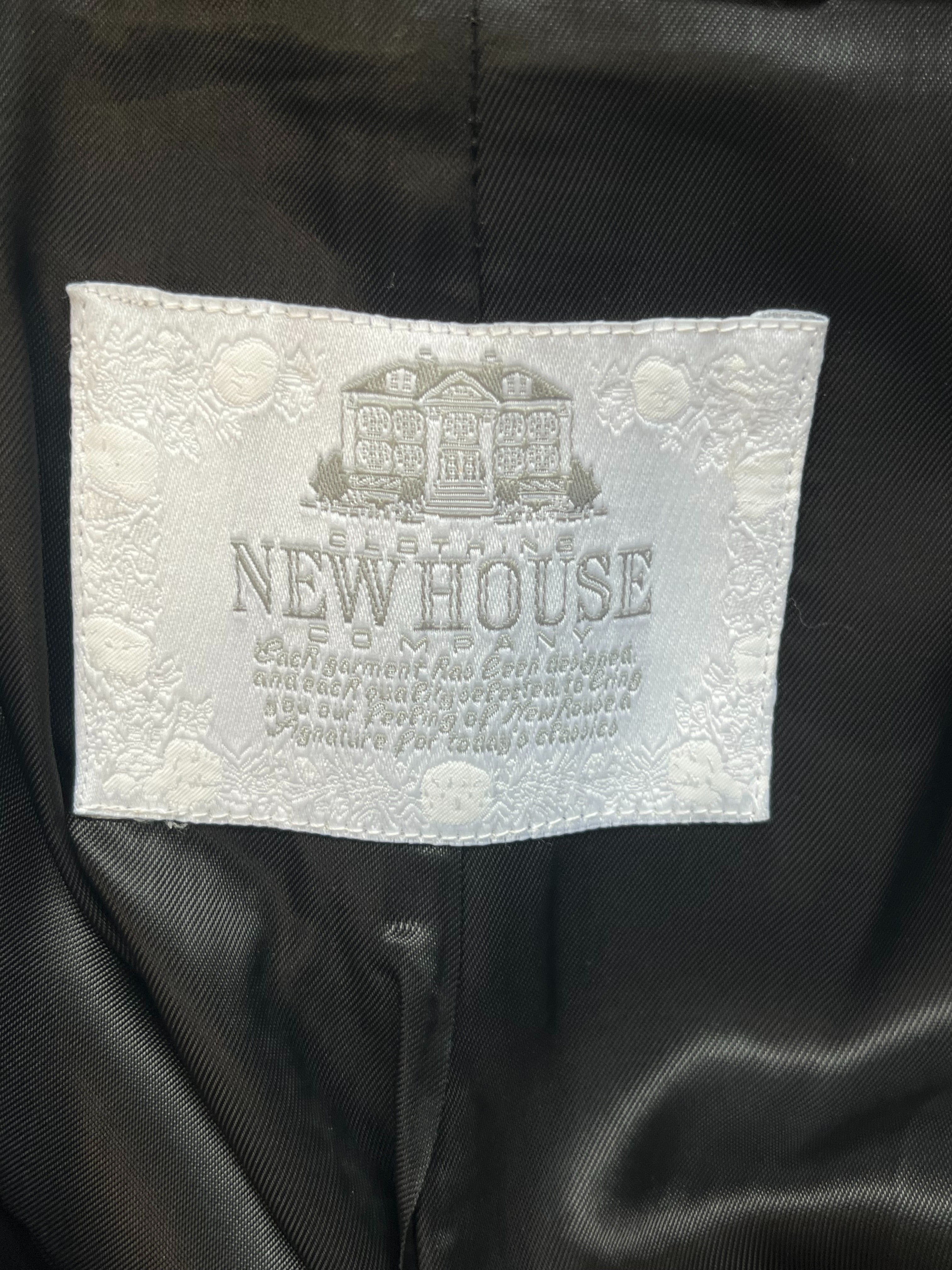 The Newhouse Classic Flauschi Damenmantel Schwarz Wolle Kaschmir Gr. 42 Sehr Gut
