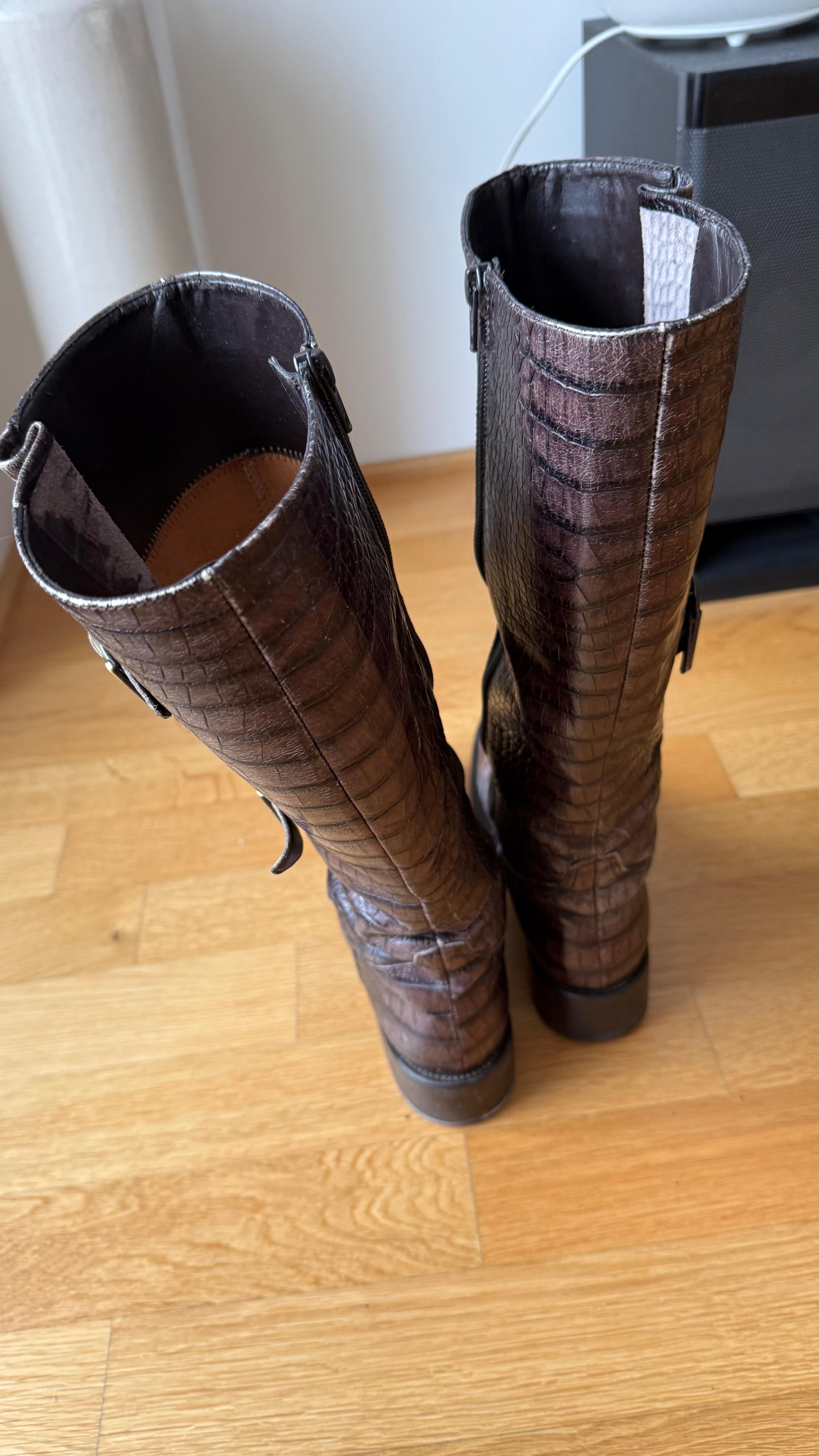 Gabor Kroko Baffin Lederstiefel | EU 38.5 / UK 5.5 | Fango | Gut