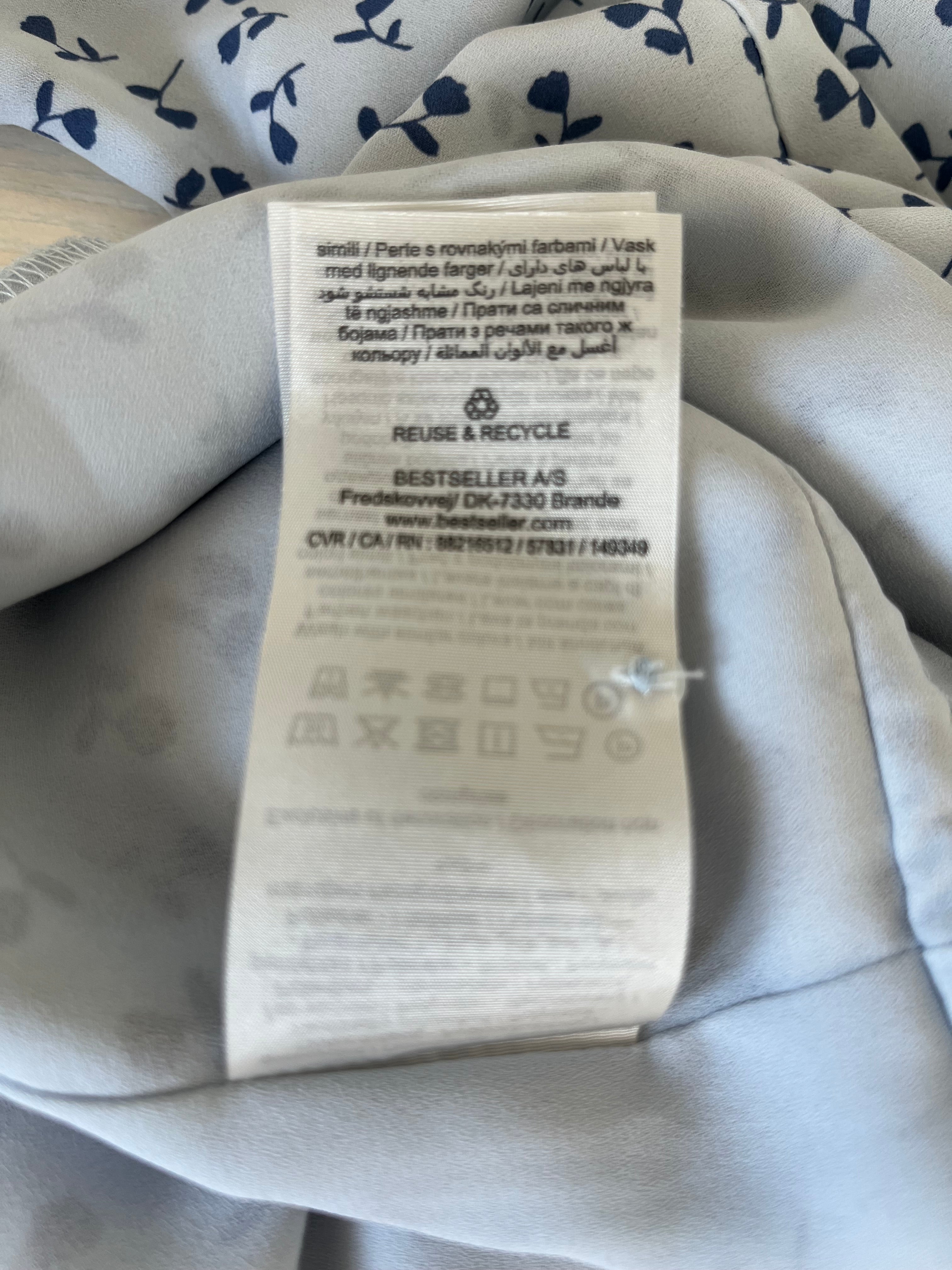 SELECTED FEMME Kleid M – Weiß/Blau, wie neu