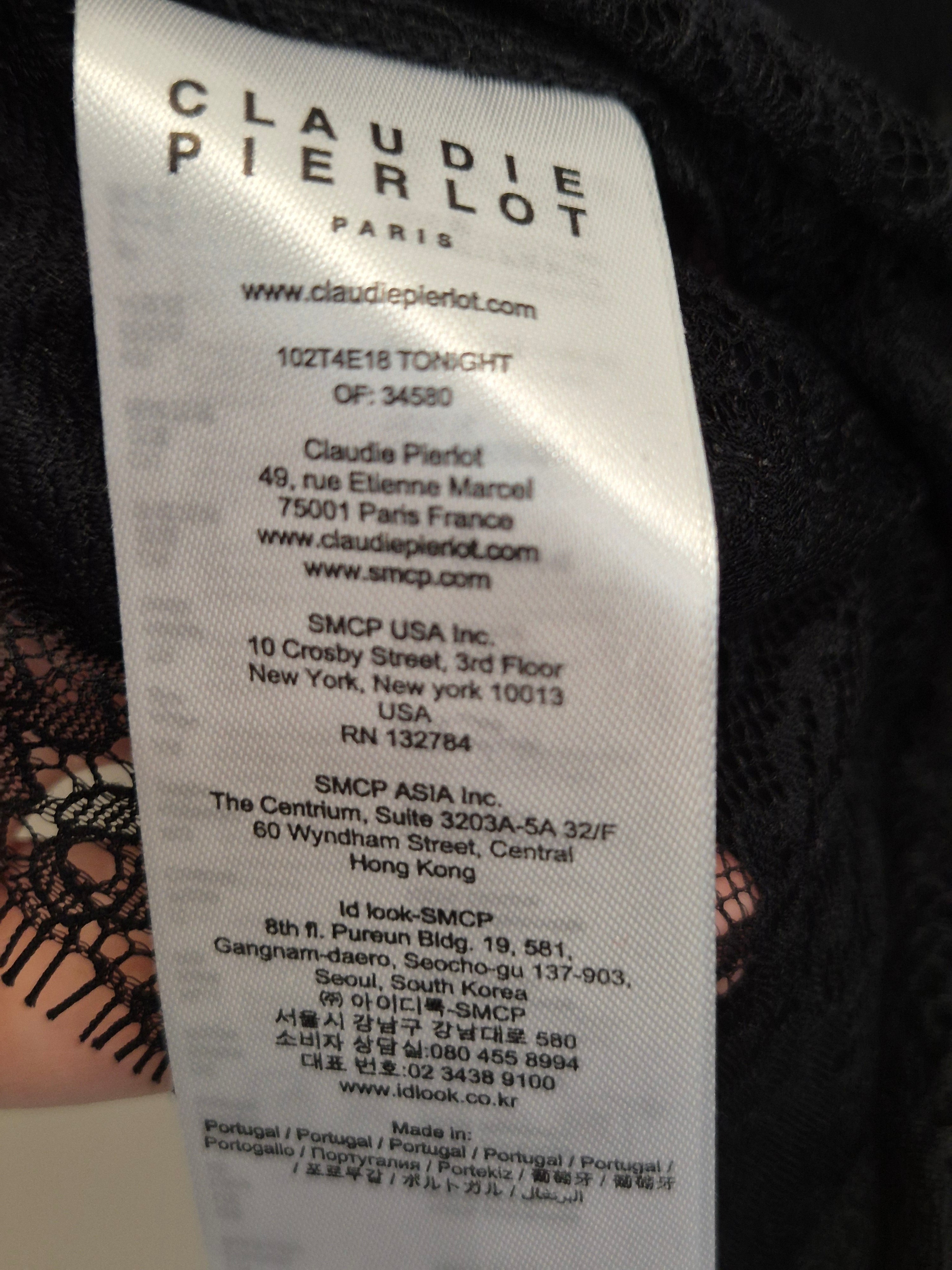 Claudie Pierlot TONIGHT Lace Top Black Size 1 (EU S) Like New
