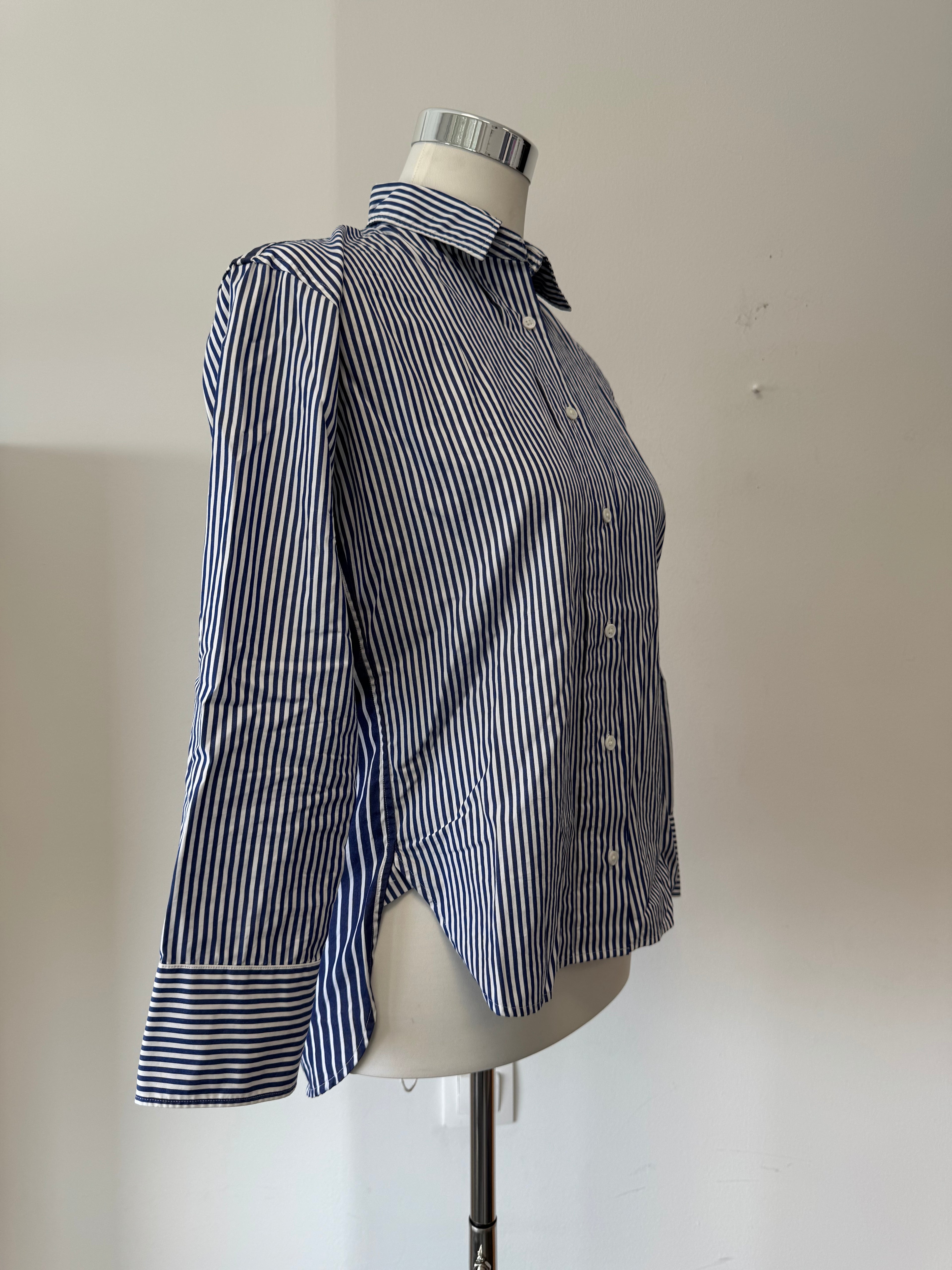 UNIQLO +J Supima Cotton Striped Shirt XS Navy White Very Good