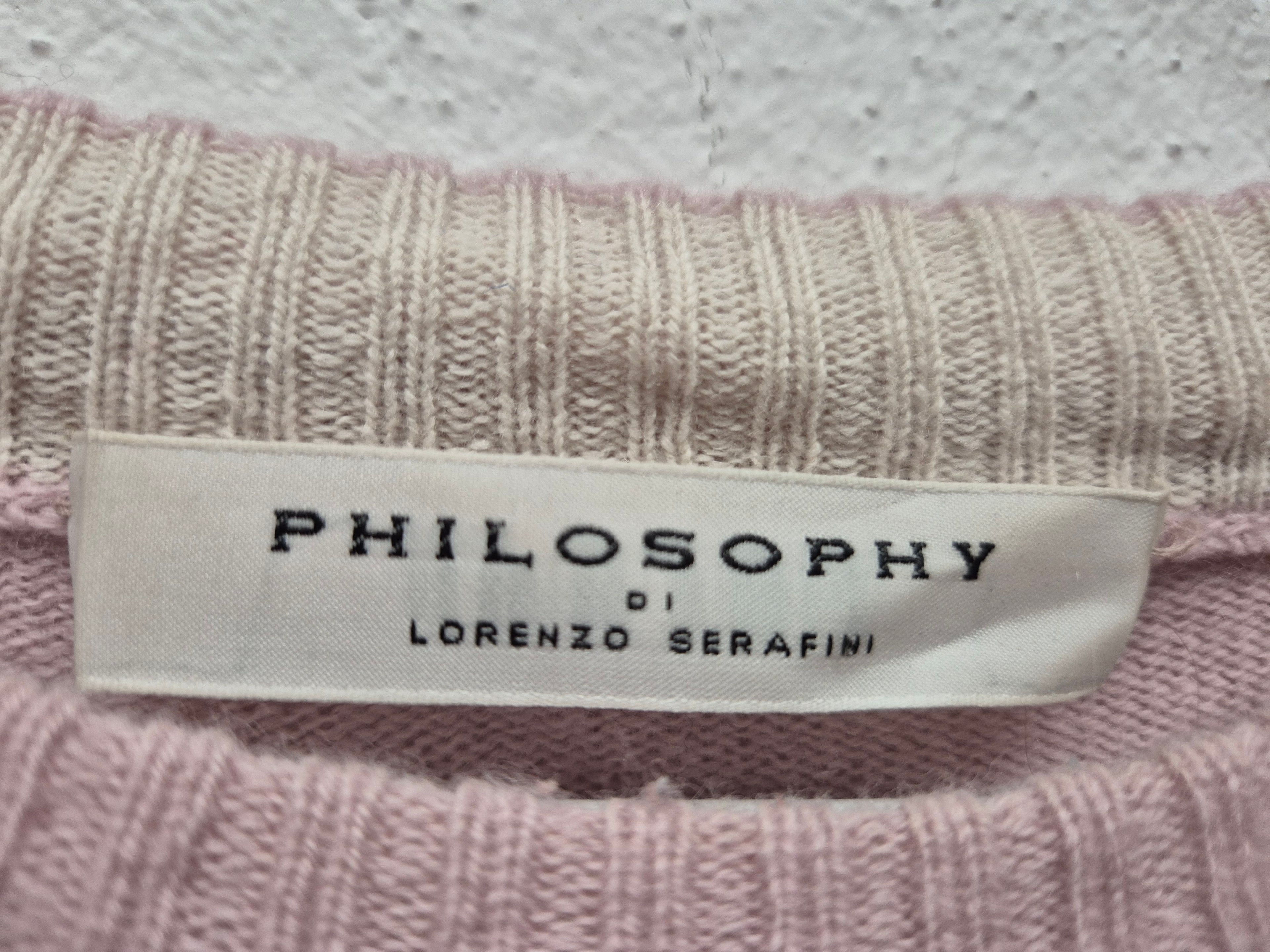 PHILOSOPHY di Lorenzo Serafini Logo Pullover Wolle Kaschmir M Rosa