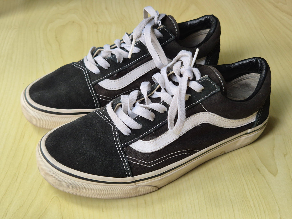Vans Old Skool Sneaker – Schwarz/Weiß, Canvas/Wildleder, Gr. 38, gebraucht