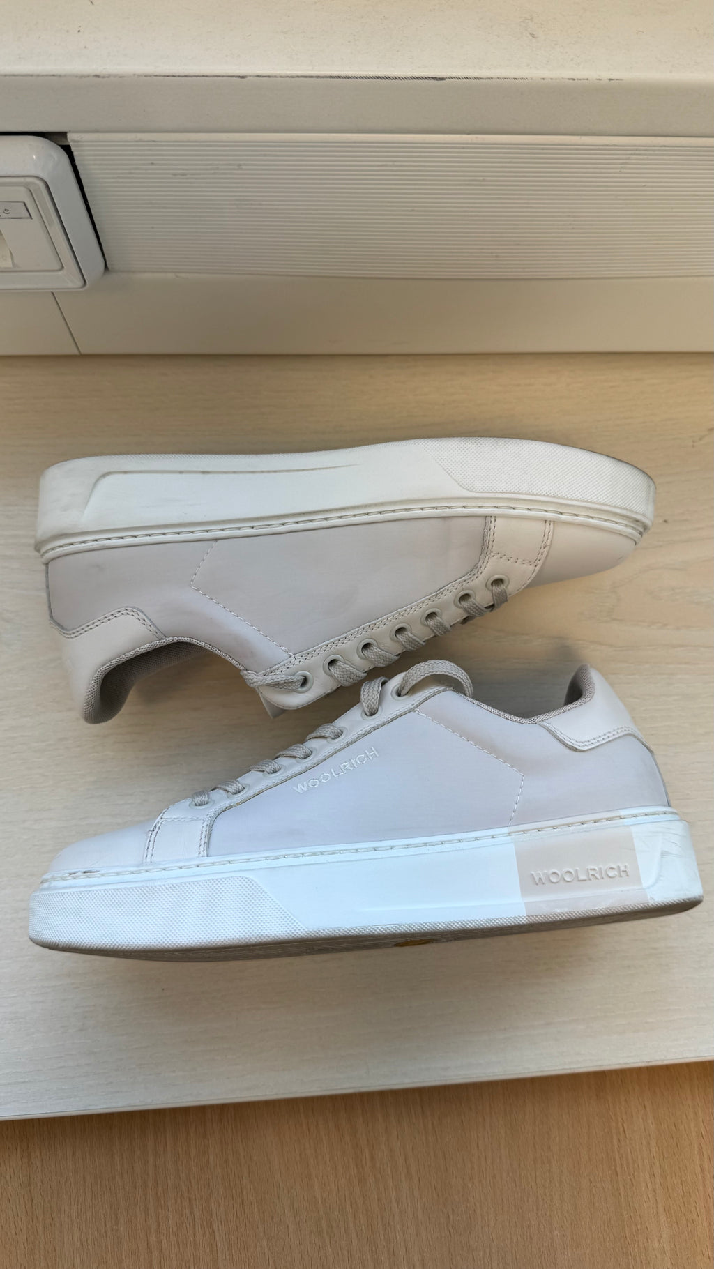 Woolrich Eco-Leather Sneakers Weiß EU 37 Damen Italien Sehr Gut