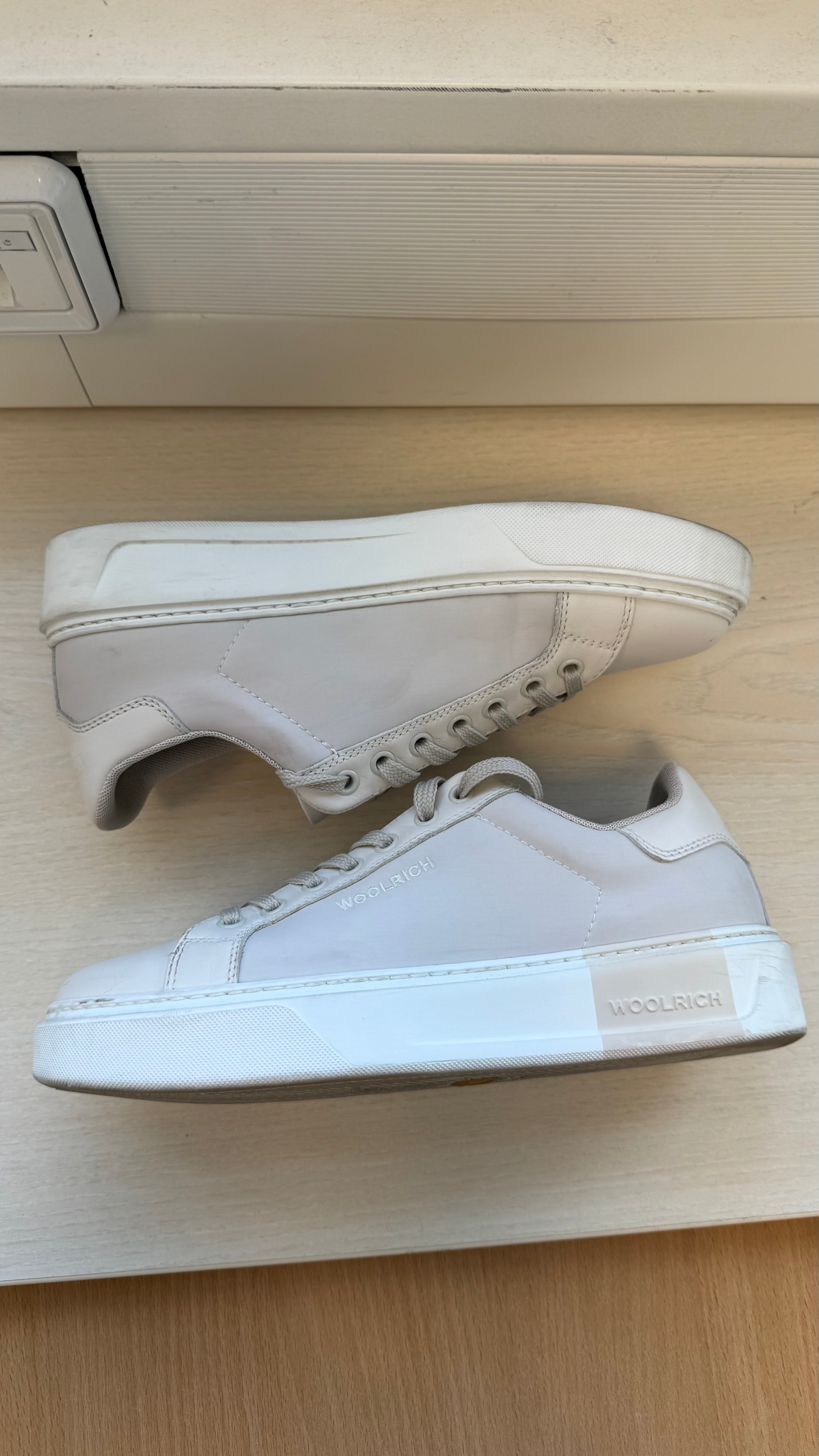 Woolrich Eco-Leather Sneakers Weiß EU 37 Damen Italien Sehr Gut