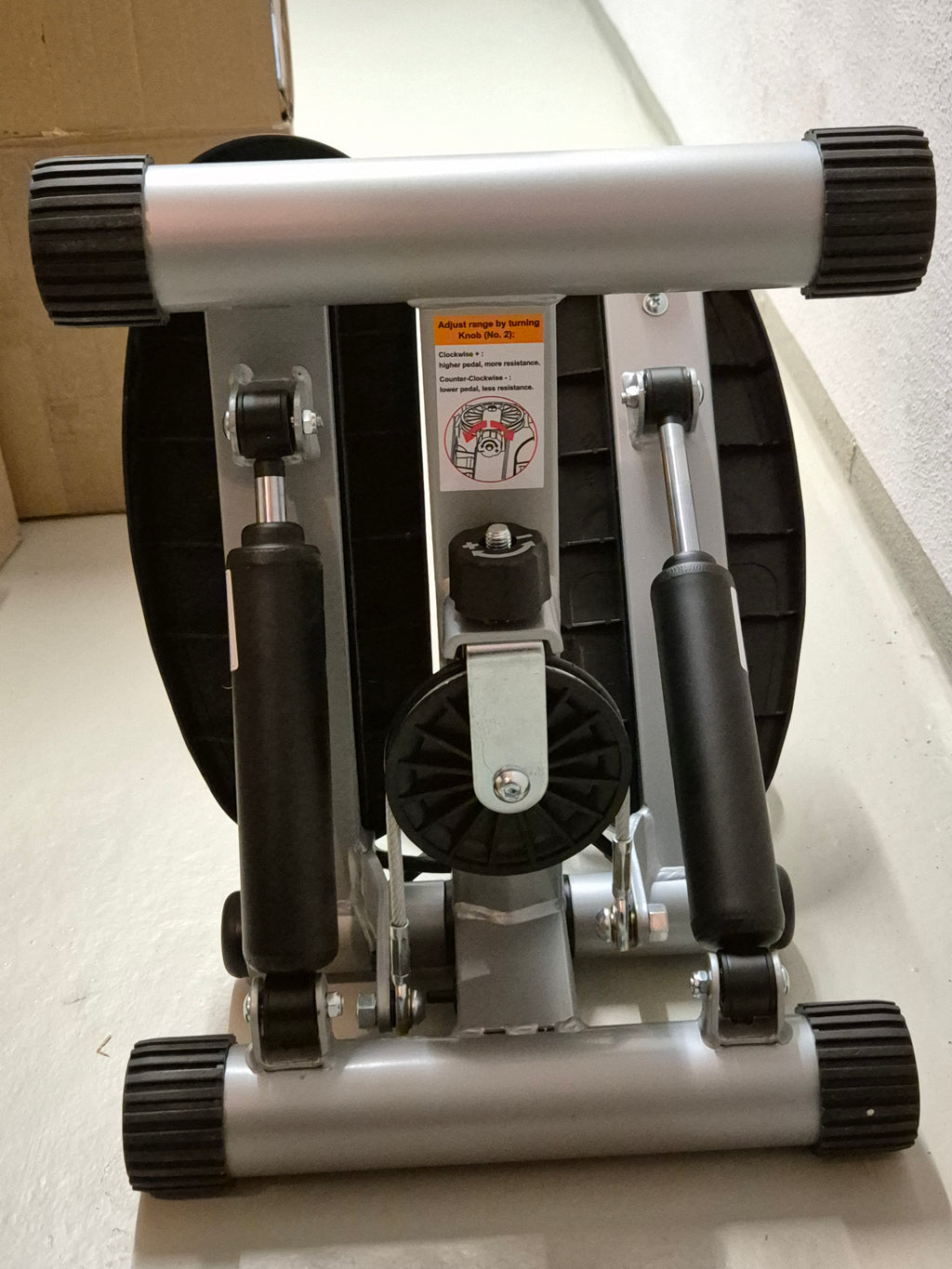 Niceday Mini Stepper 6201NL, Black/Silver, Compact, Resistance Bands, Very Good