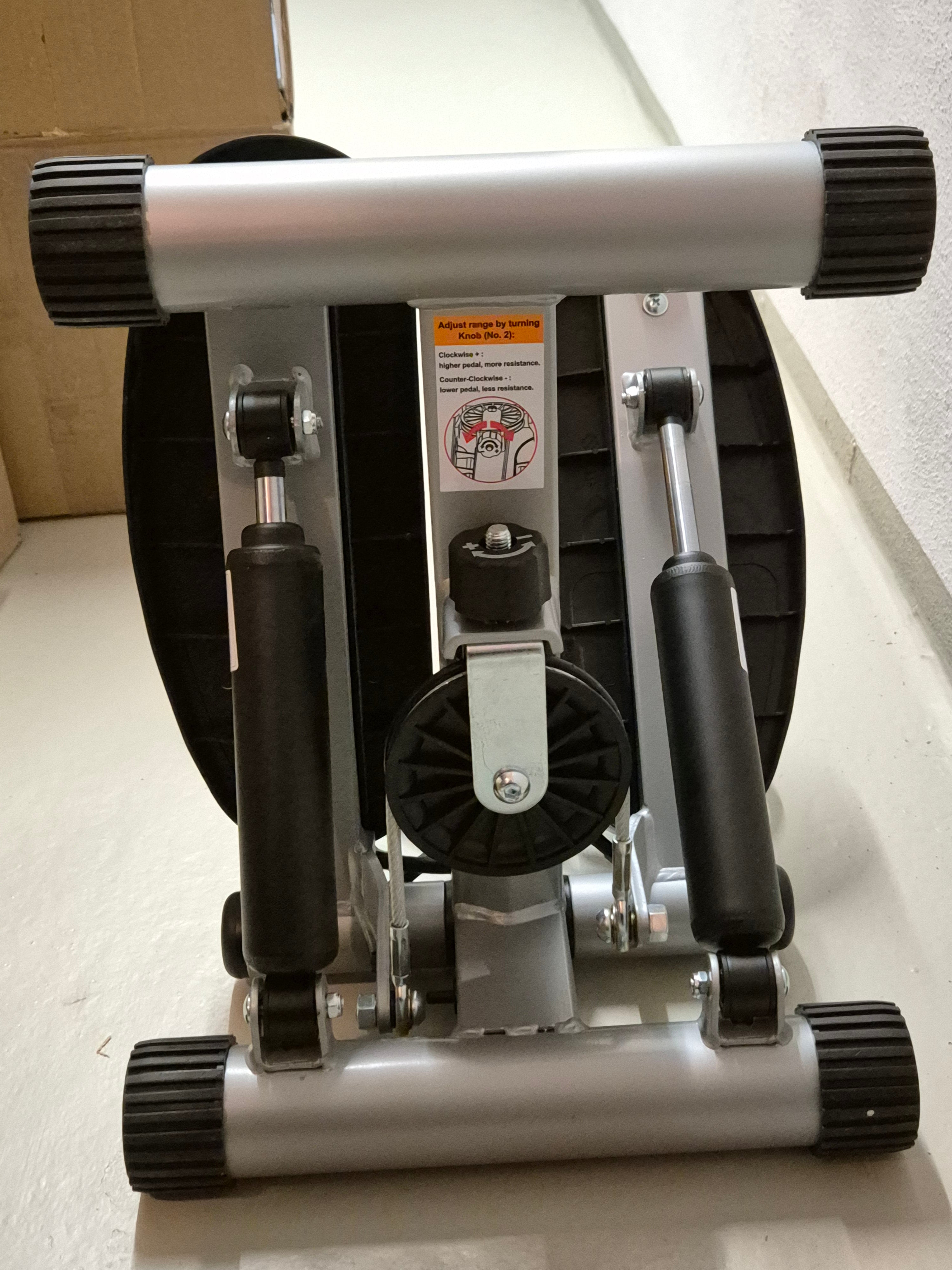 Niceday Mini Stepper 6201NL, Black/Silver, Compact, Resistance Bands, Very Good