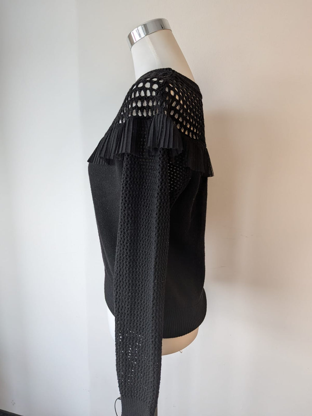 Twinset ACTITUDE Sweater – Wool Blend, Black, Size M, Good Condition