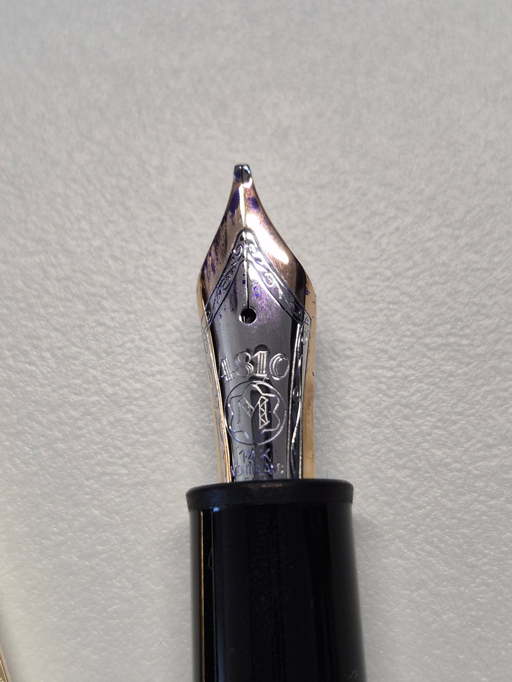 Montblanc Meisterstück 146 Füllfederhalter Schwarz Gold 14K Feder 14cm