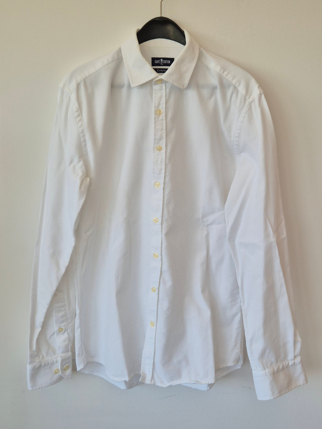 Café Coton Paris „Exclusive“ Weißes Hemd Gr. 40 EU/15.75 – Guter Zustand