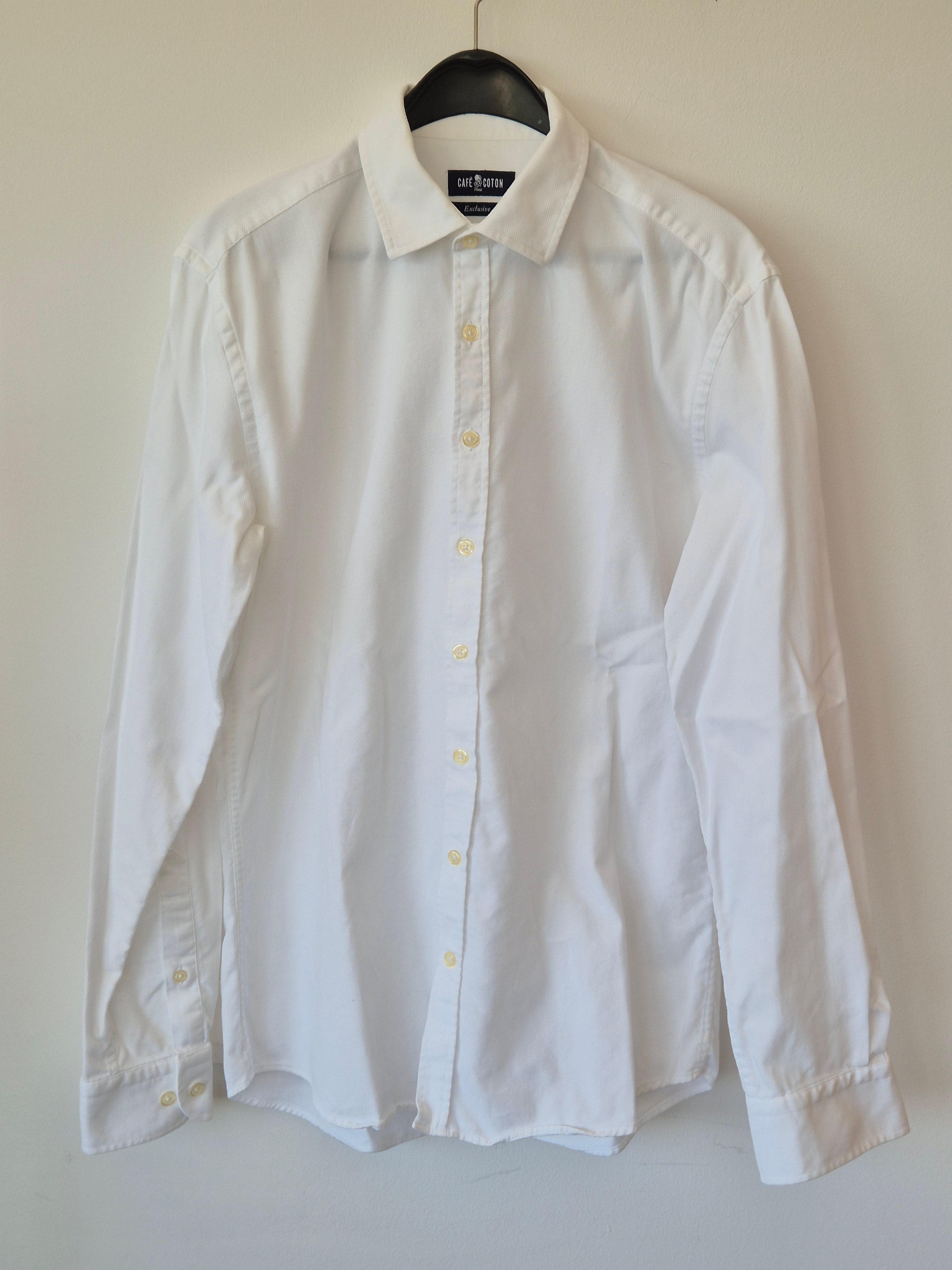 Café Coton Paris „Exclusive“ Weißes Hemd Gr. 40 EU/15.75 – Guter Zustand