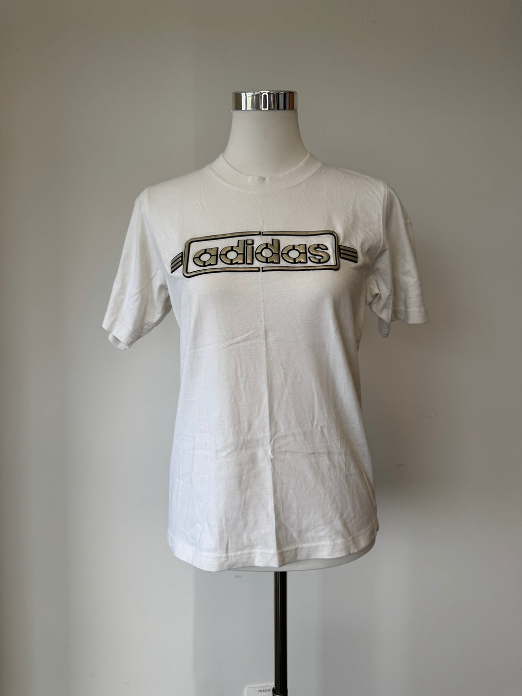 Vintage adidas Originals Graphic Tee – Weiß, Größe M, Sehr guter Zustand
