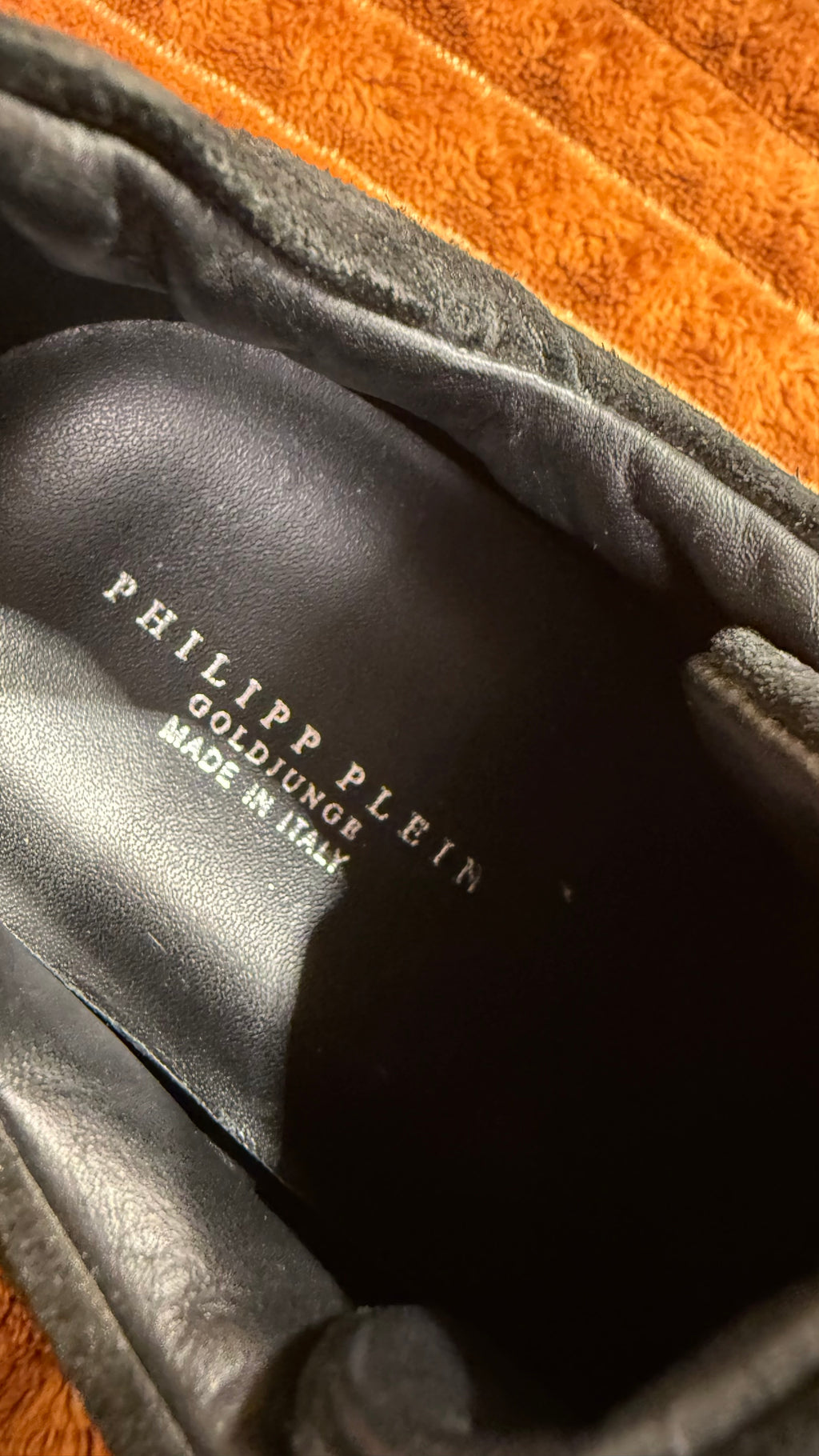 Philipp Plein Goldjungle Damen Sneaker Schwarz Gold 38 EU Wie Neu