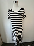 Claudia Sträter striped dress, black/white, size M, very good condition