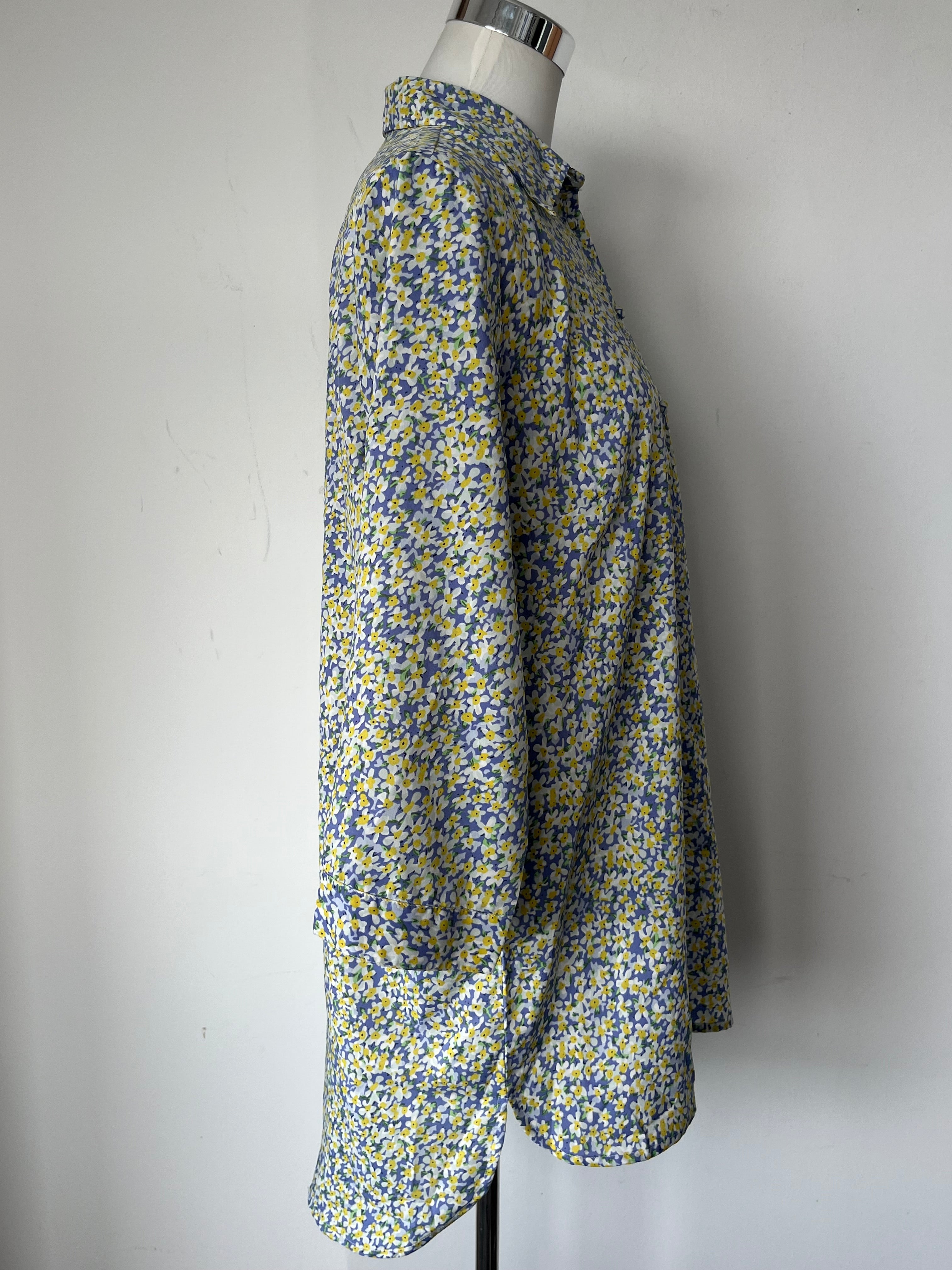 Marc Lauge Daisy Kleid, M, Blau/Gelb, 100% Viskose, Wie Neu