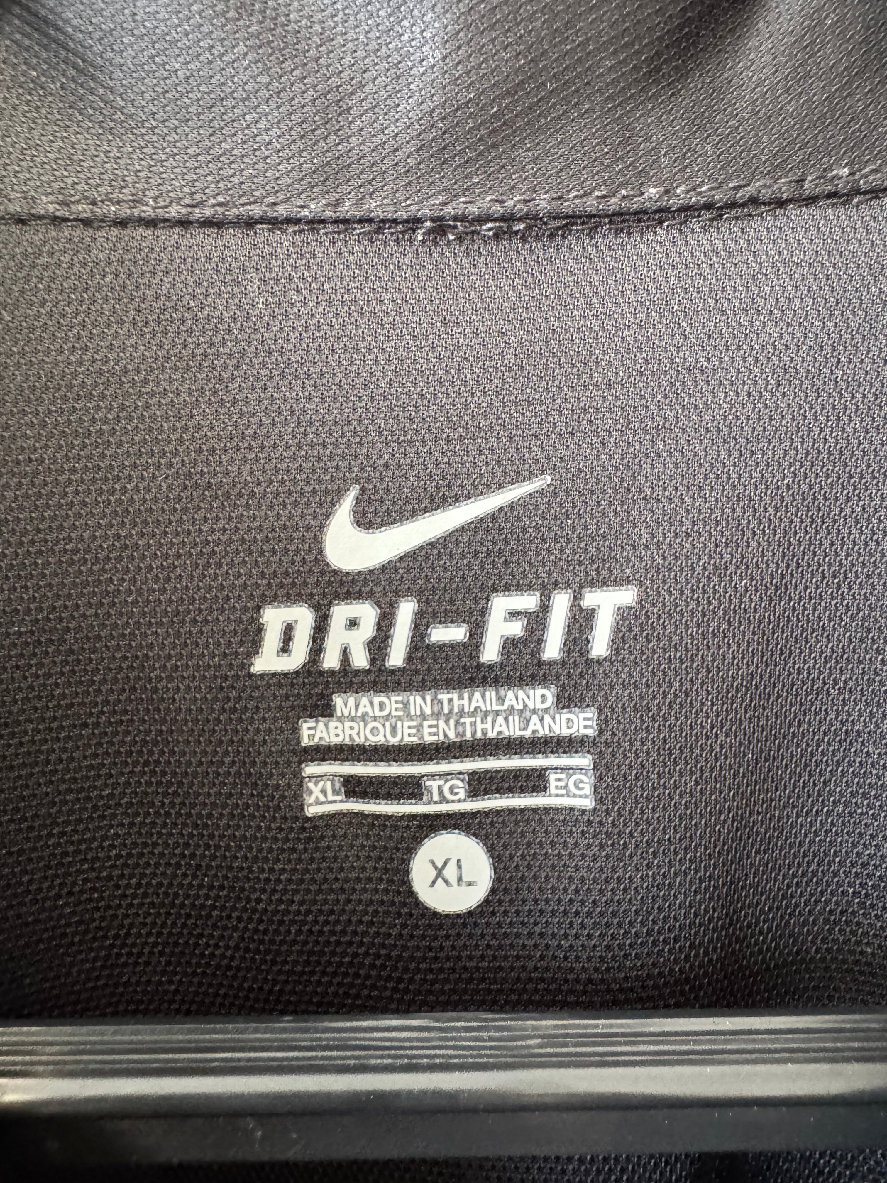 Nike Dri-FIT Golf Polo XL Schwarz/Weiß – Guter Zustand