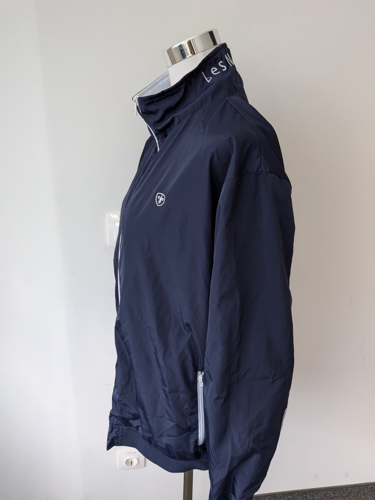 Les Noble Denmark Herren Windbreaker XL Navy/Weiß – Guter Zustand