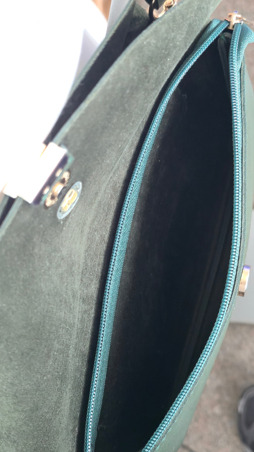 Zara Crossbody/Schultertasche, waldgrün, mittel, sehr guter Zustand