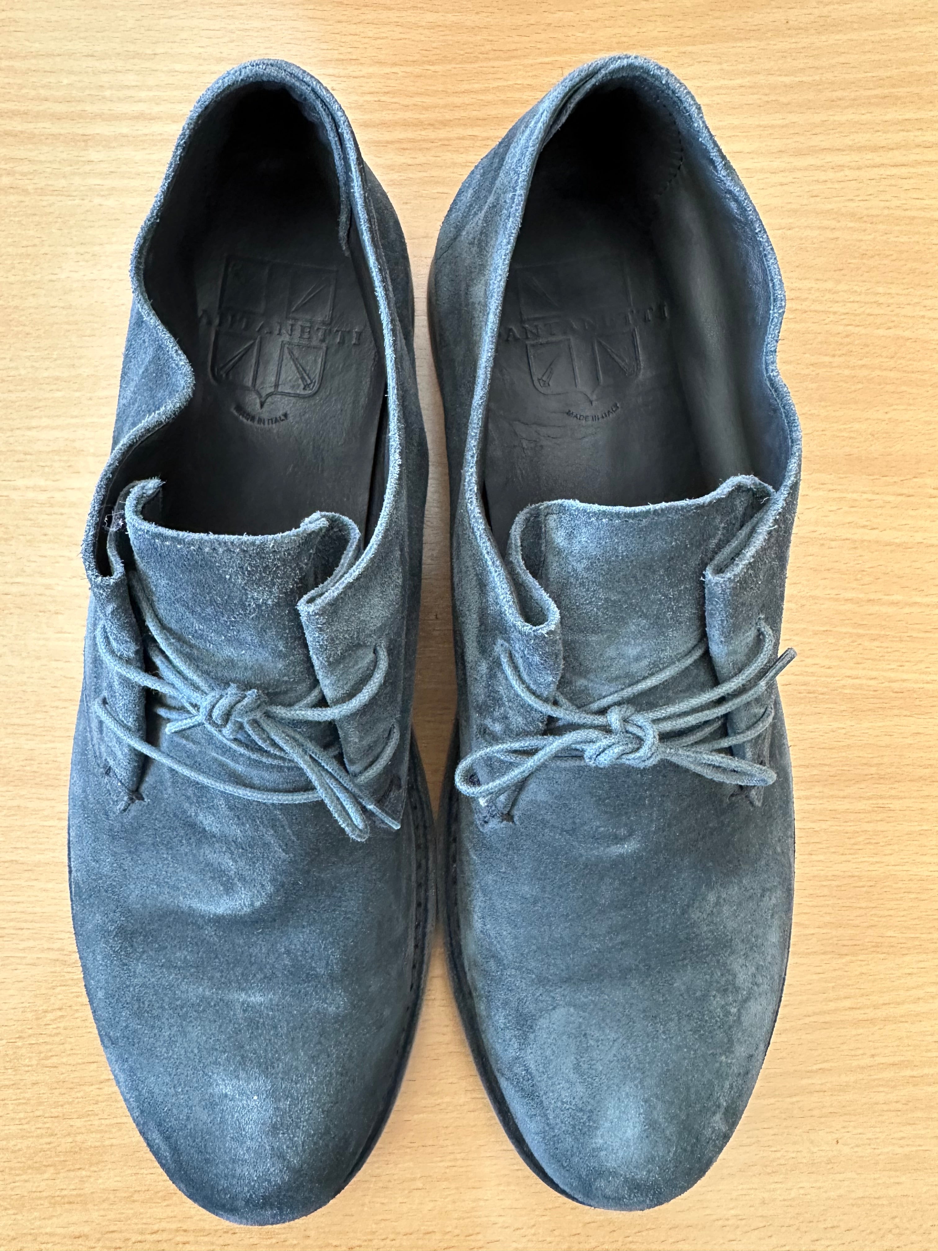 Pantanetti Dark Blue Suede Chukka Boots EU 43.5 UK 9.5 Good Condition