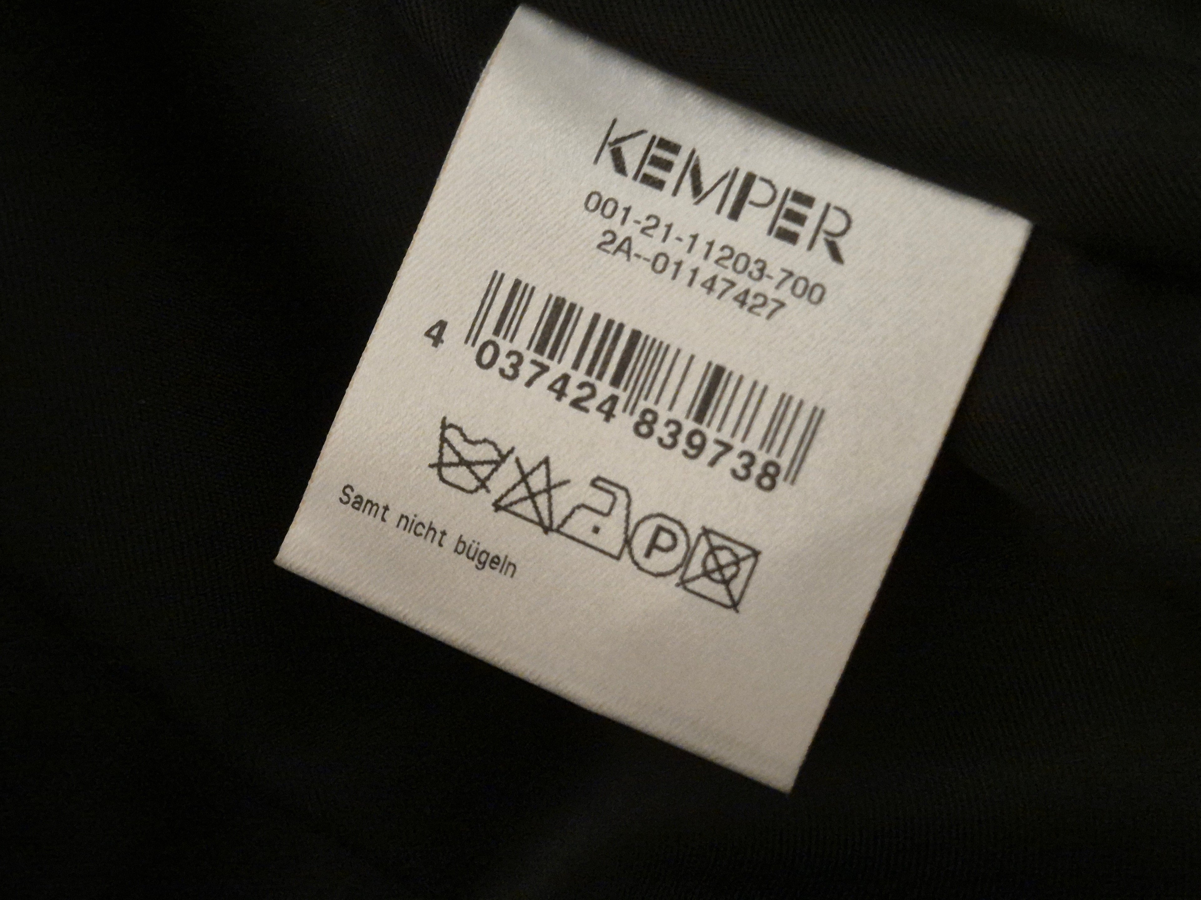 Kemper Mantel – Schurwolle & Kaschmir, Schwarz, Gr. 42, Guter Zustand