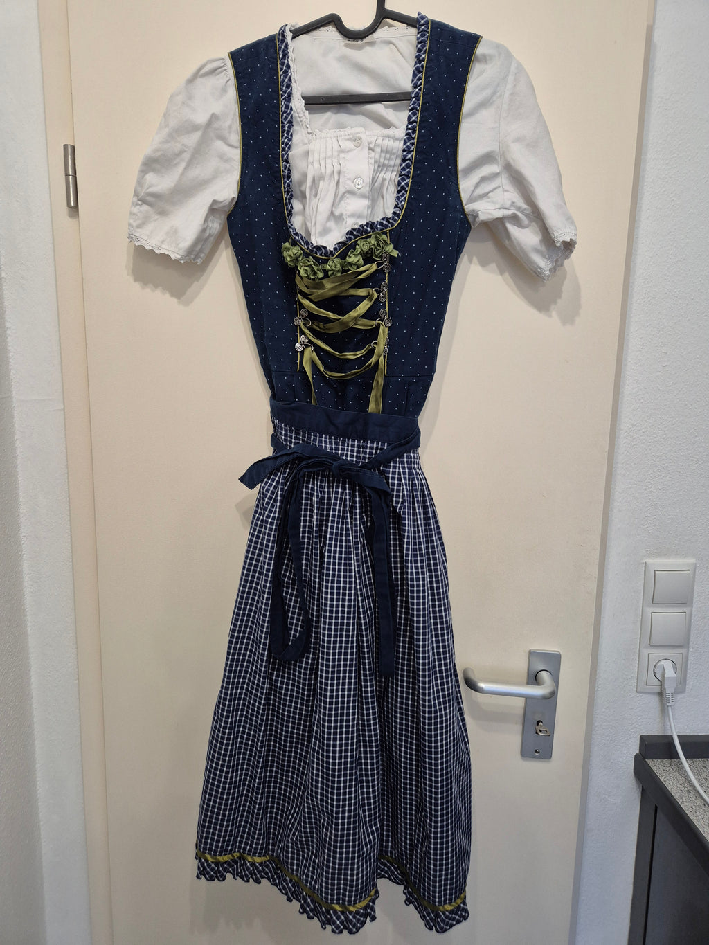 Daller Tracht Dirndl Set – Dunkelblau, Punkte, Gr. 34, Sehr Gut