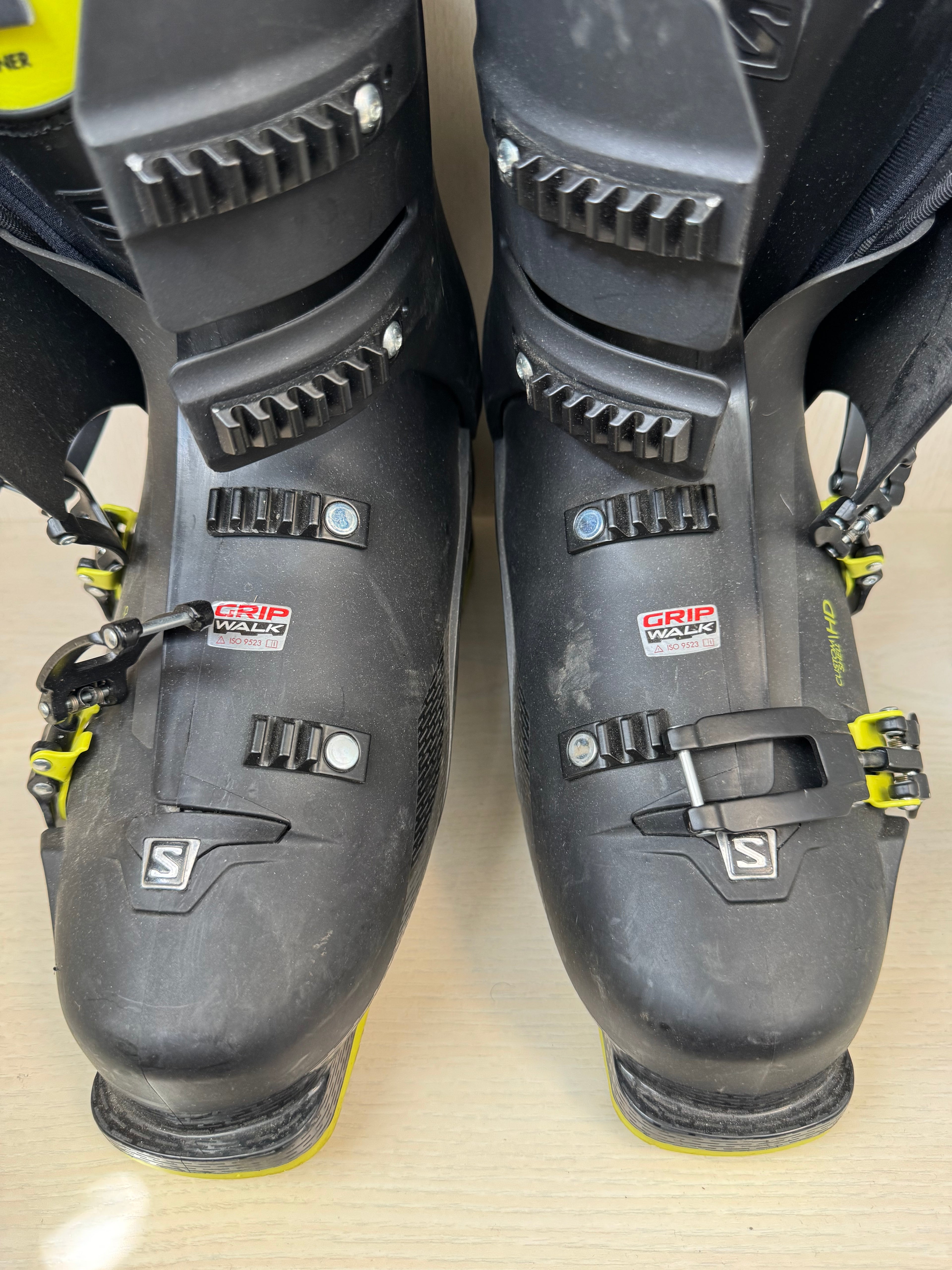 Salomon S/Pro 110 Herren Skischuhe – Größe 29, Schwarz/Gelb, sehr guter Zustand