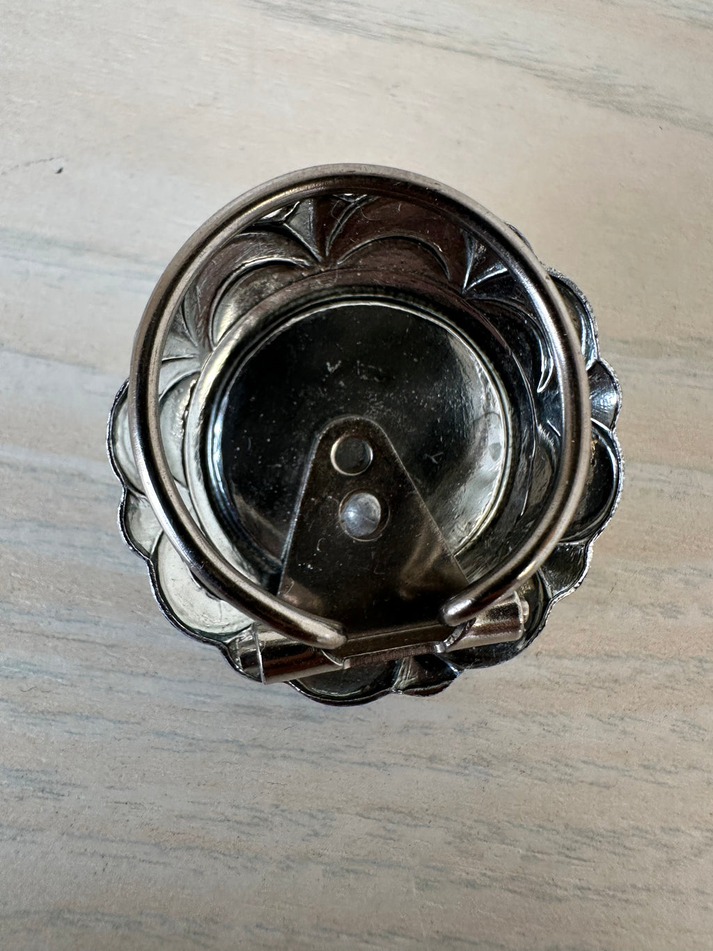 Vintage Silver Clip-On Earrings with Blue Lapis Cabochon, Very Good, 4cm