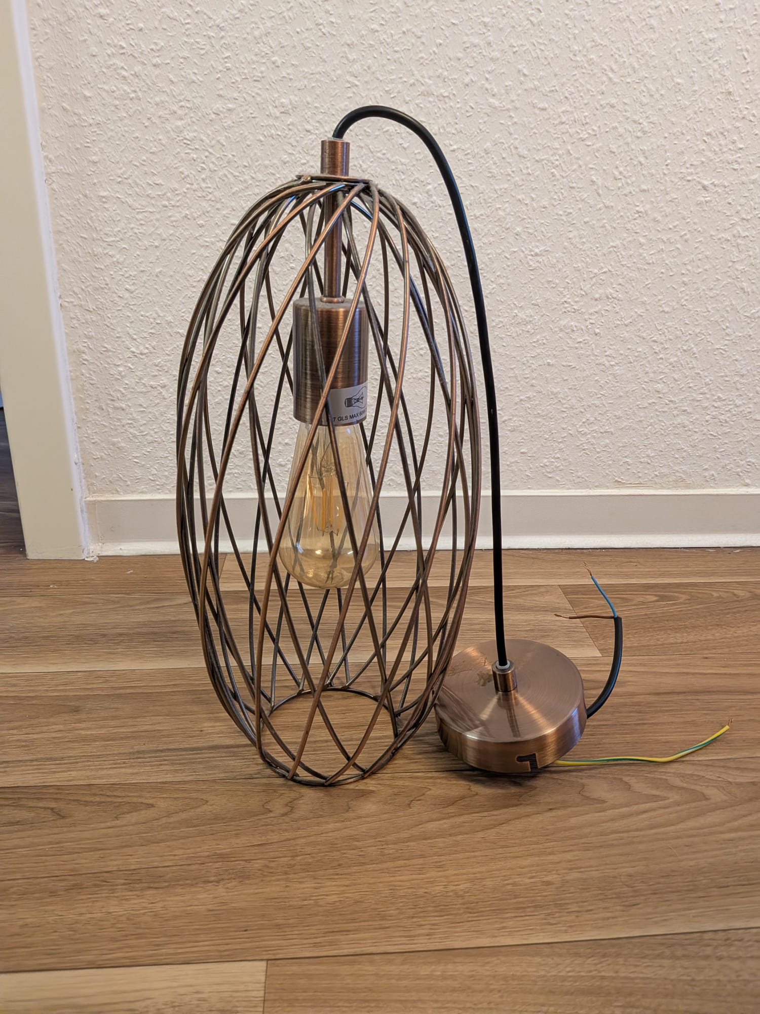 Alsy Pendelleuchte Käfig Antik-Kupfer, Medium, inkl. LED-Filament, Sehr gut