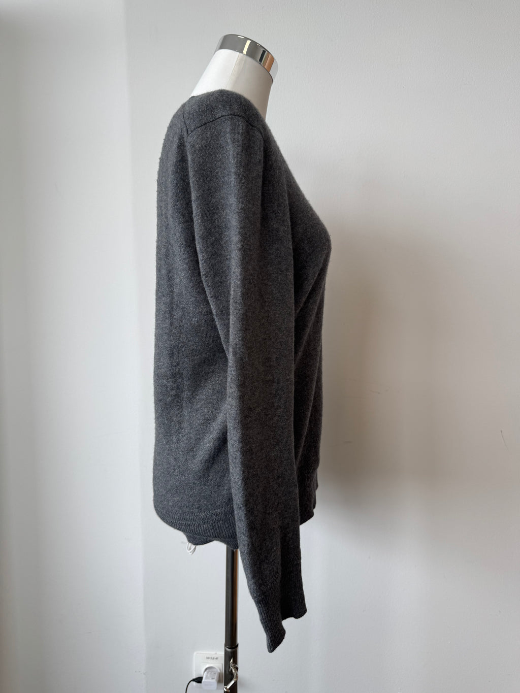 Burberry Kaschmir Crew Neck Pullover Grau Medium Guter Zustand