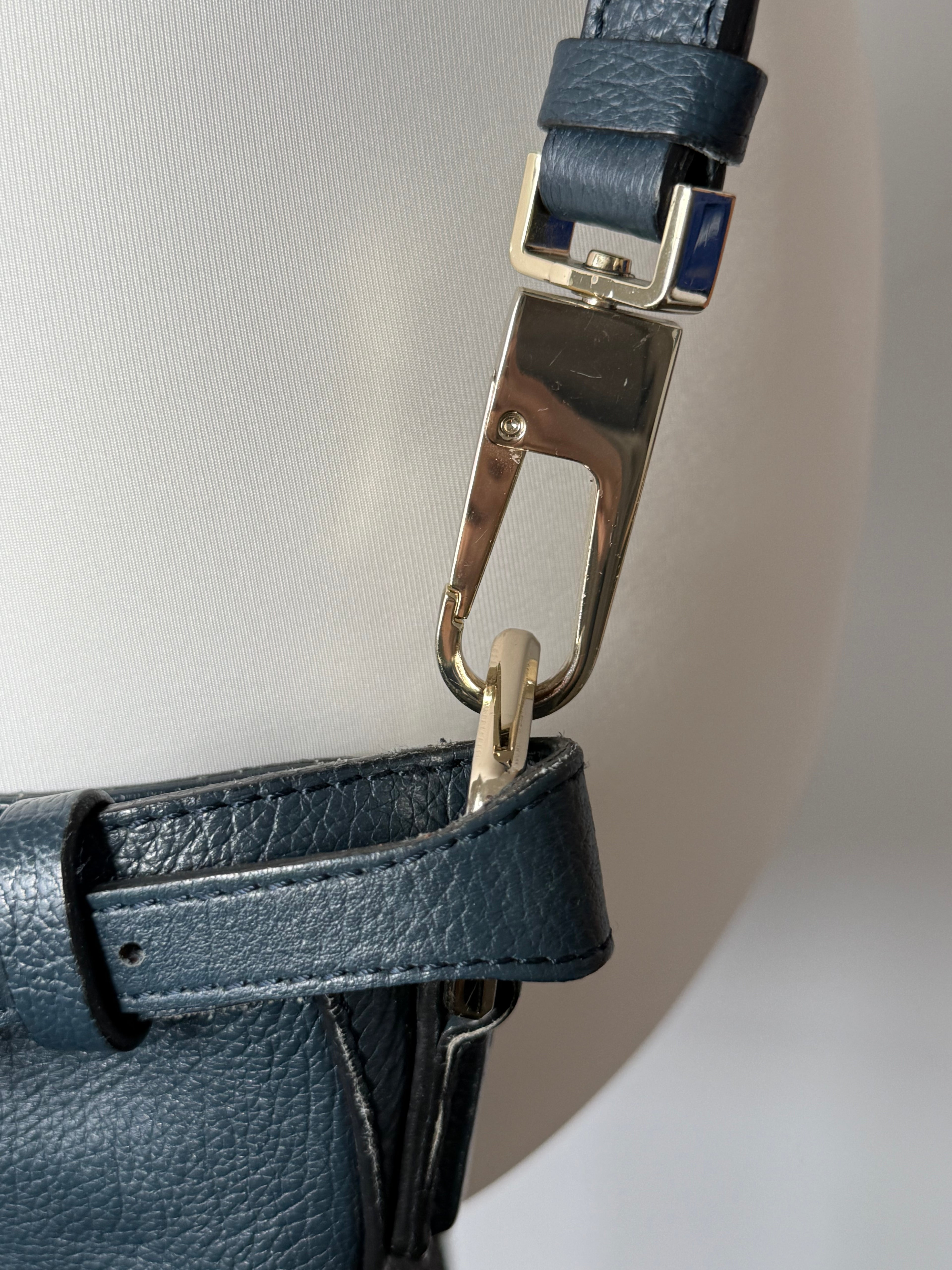Coccinelle Pebbled Leather Hobo Bag, Medium, Dark Petrol Green