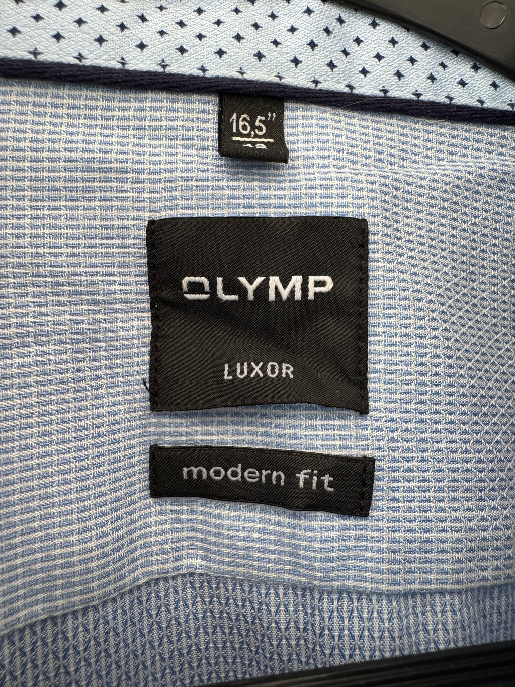 OLYMP Luxor Hemd 16½/42 Modern Fit, Hellblau, bügelfrei, guter Zustand