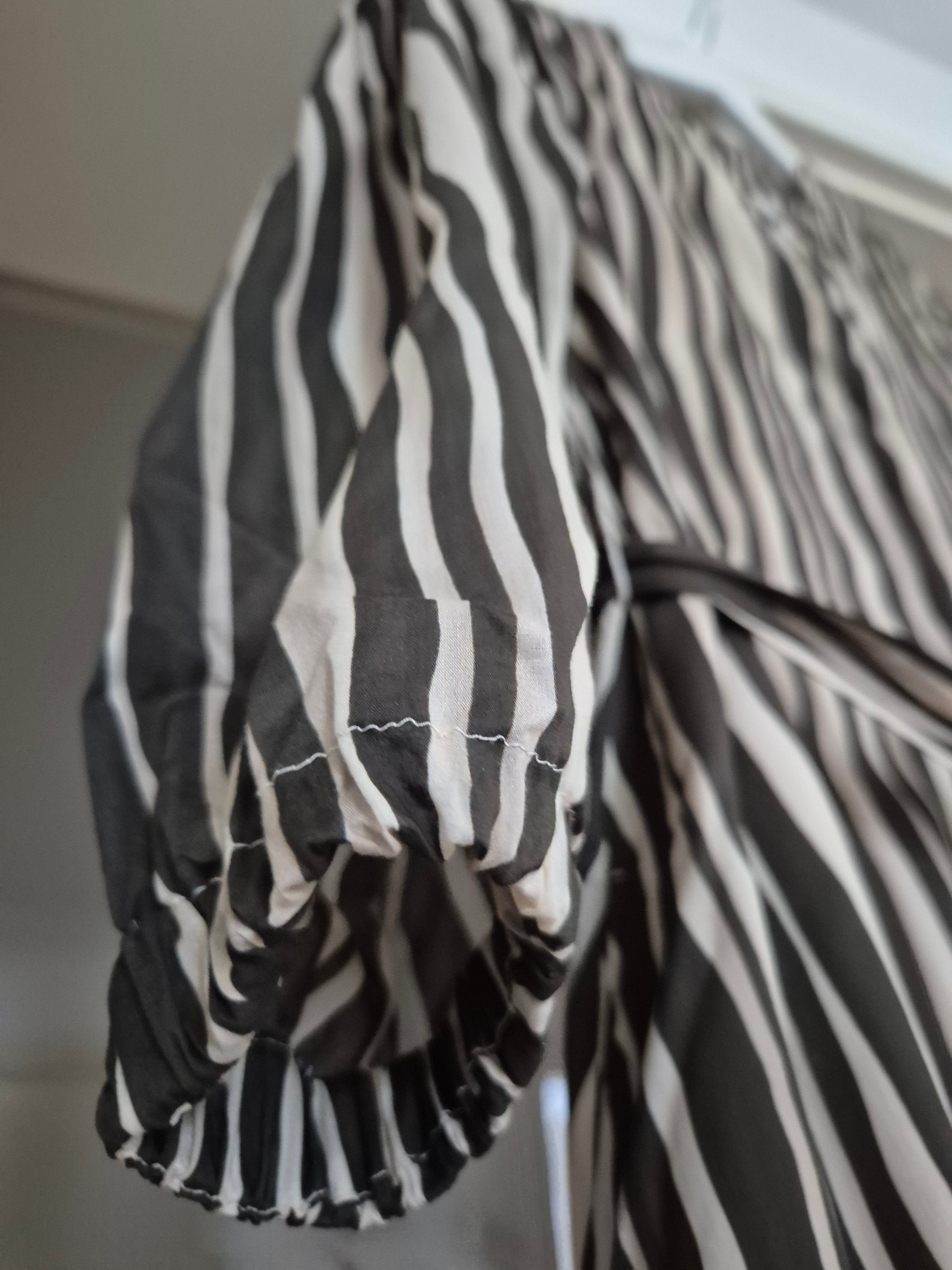 S MaxMara Zebra Print Shirt Dress, Brown/Beige, Size M, Good, with Belt