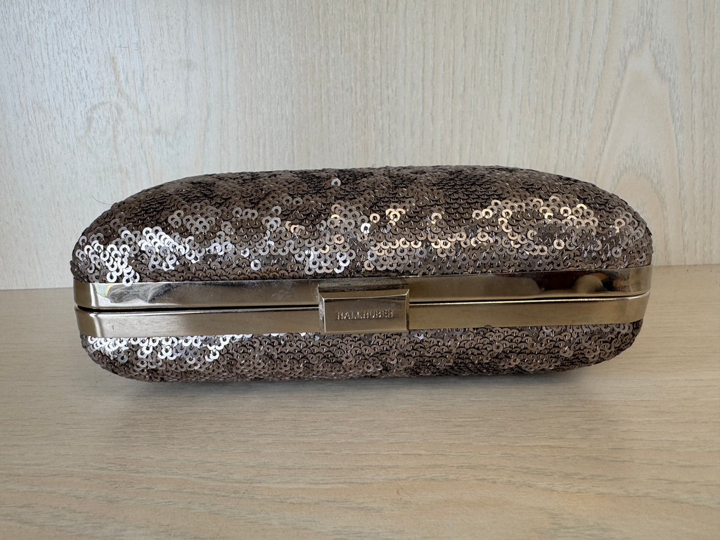 Hallhuber Sequin Box Clutch – Silver, Small, Very Good Condition