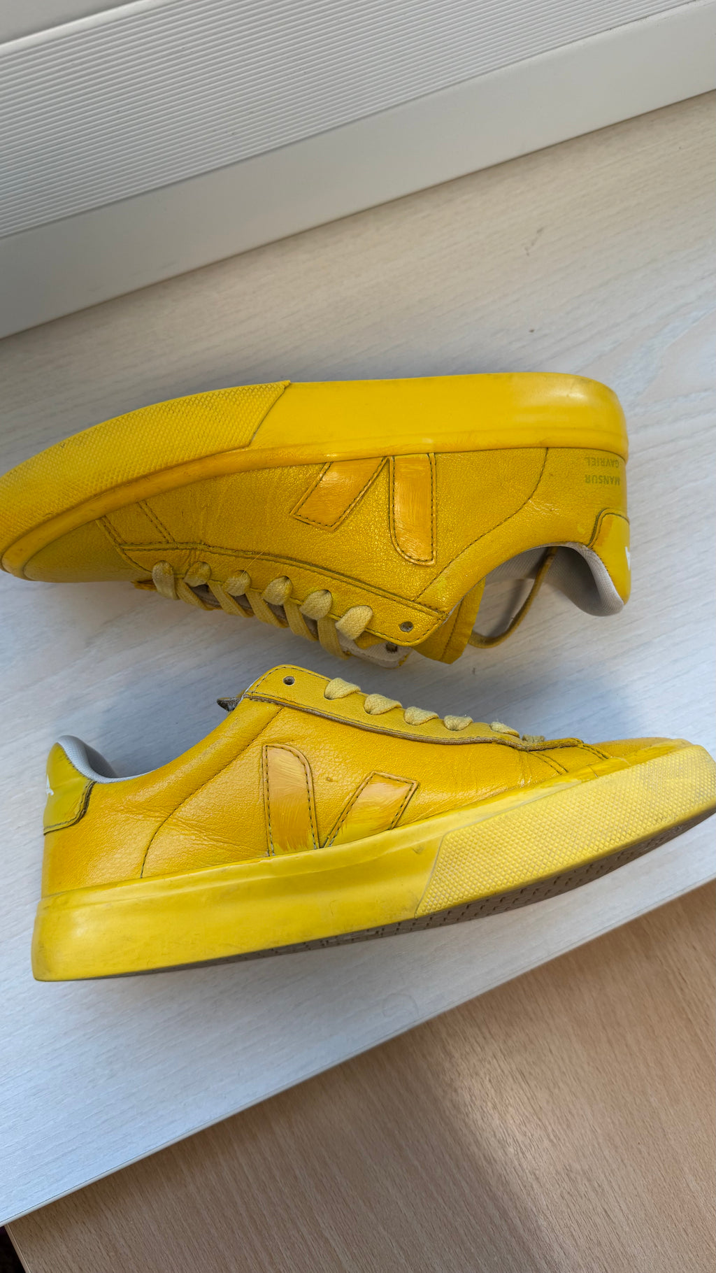 Veja x Mansur Gavriel Campo Leder Sneaker Gelb EU 37 Zustand Gut