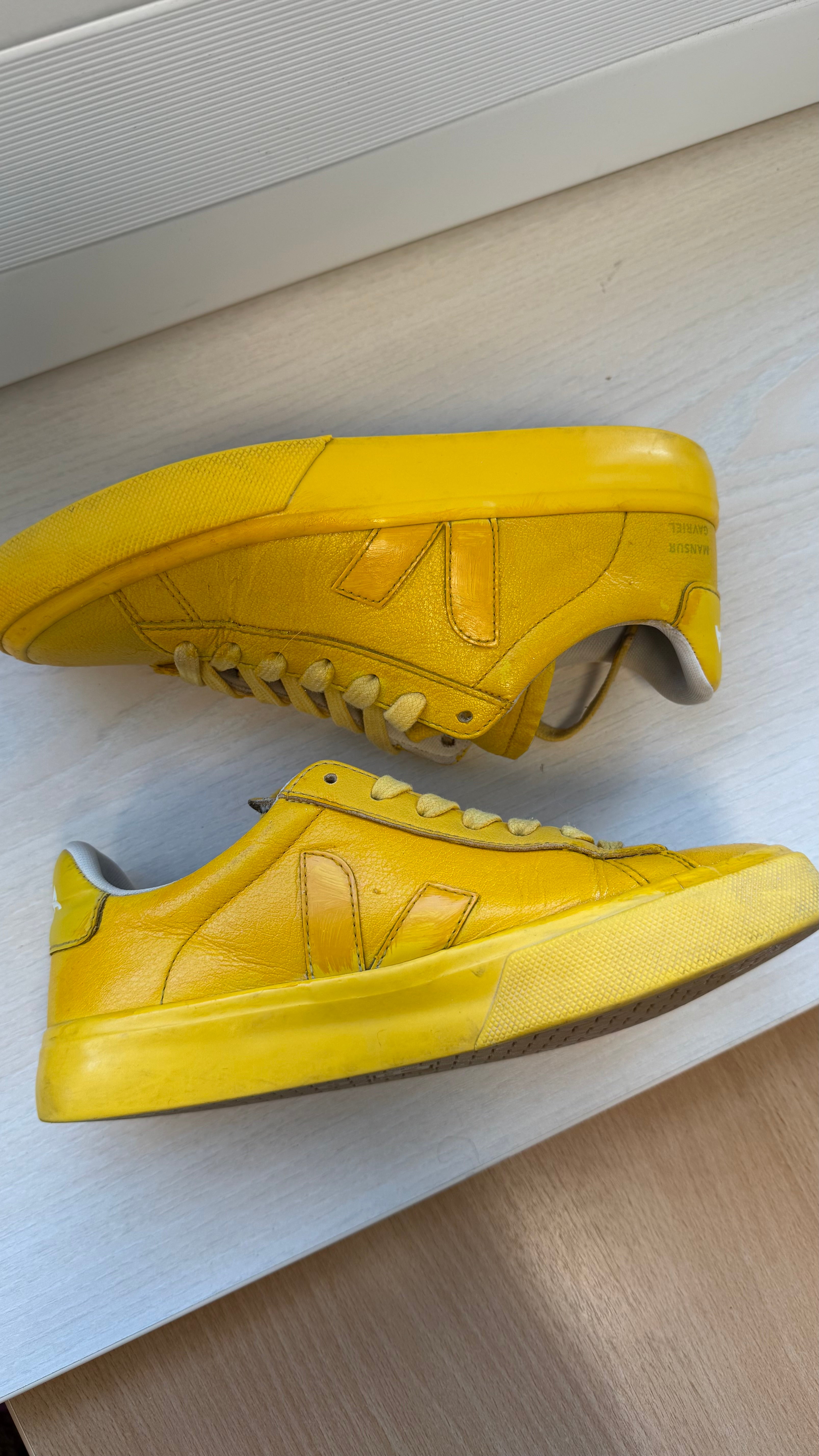 Veja x Mansur Gavriel Campo Leder Sneaker Gelb EU 37 Zustand Gut