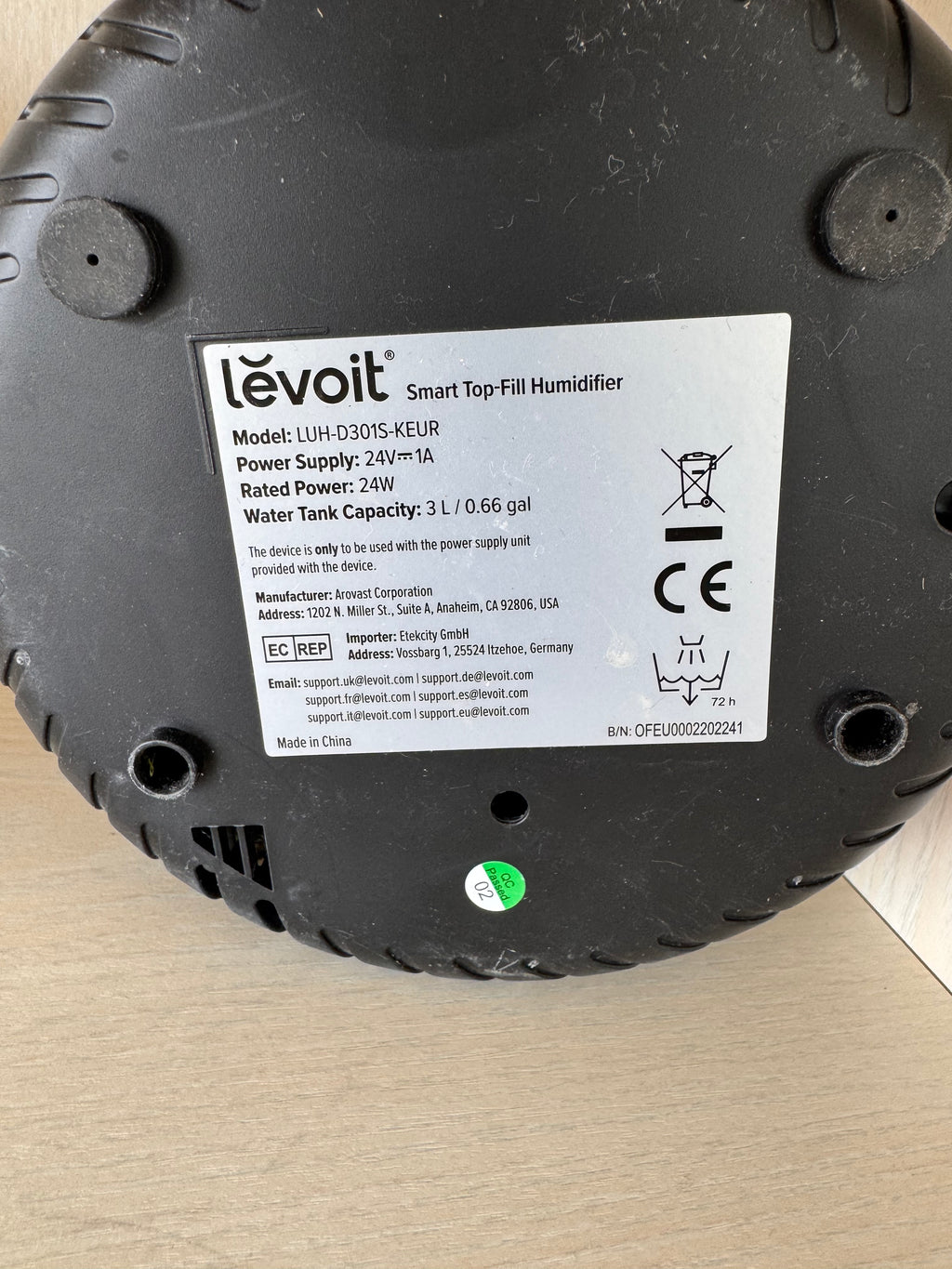 Levoit Dual 200S Pro Smart Luftbefeuchter – 3L, WLAN, Weiß/Schwarz – Sehr gut