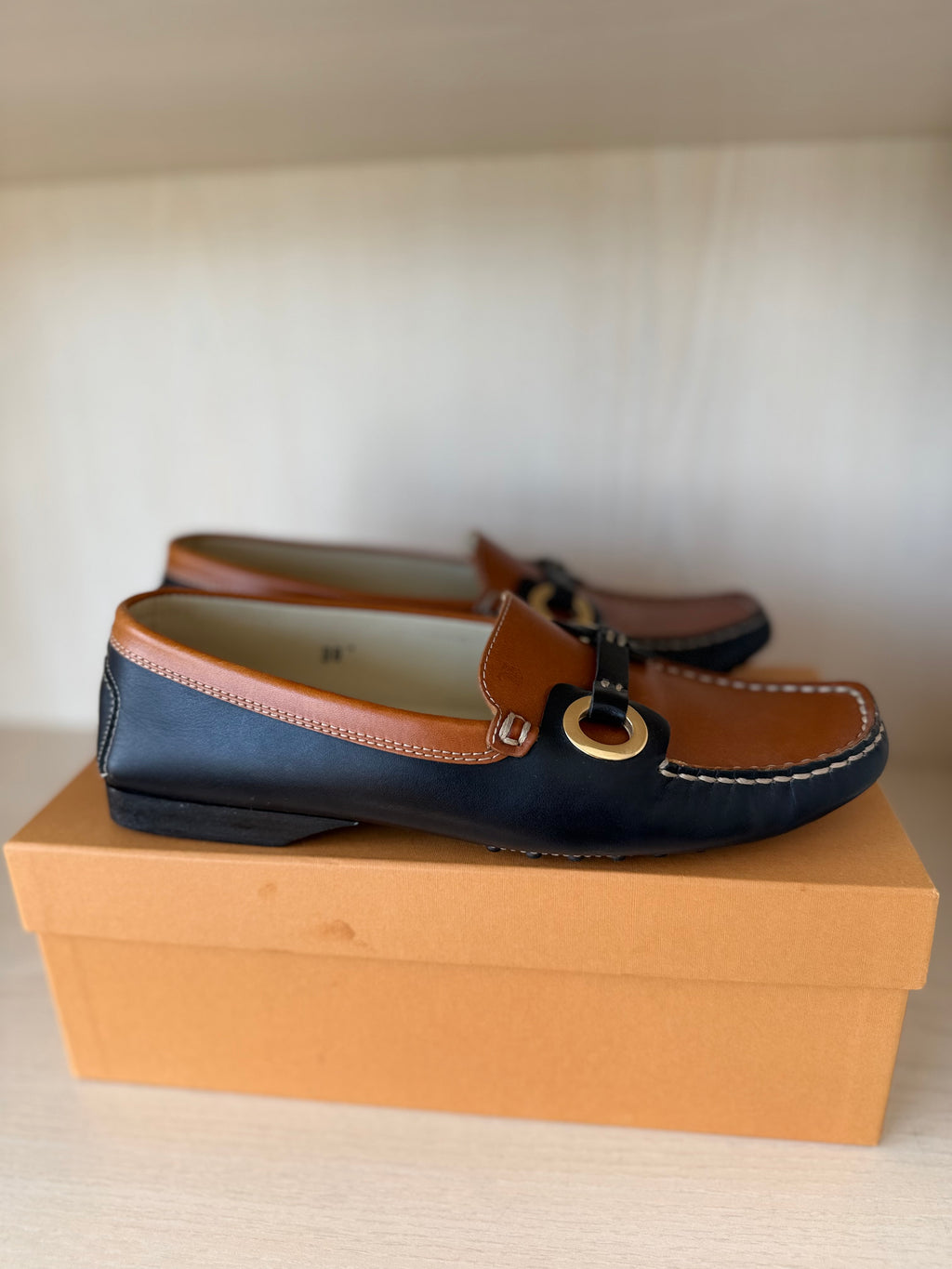 Tod’s Gommino Loafers Women EU 38 Brown/Black, Very Good, with Box