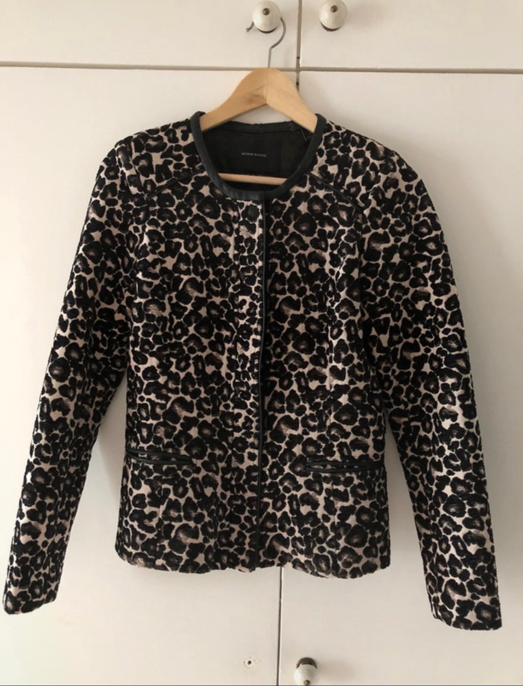 Maison Scotch Leopard Bomber Jacket, Size S, Leopard Print, Normal Use