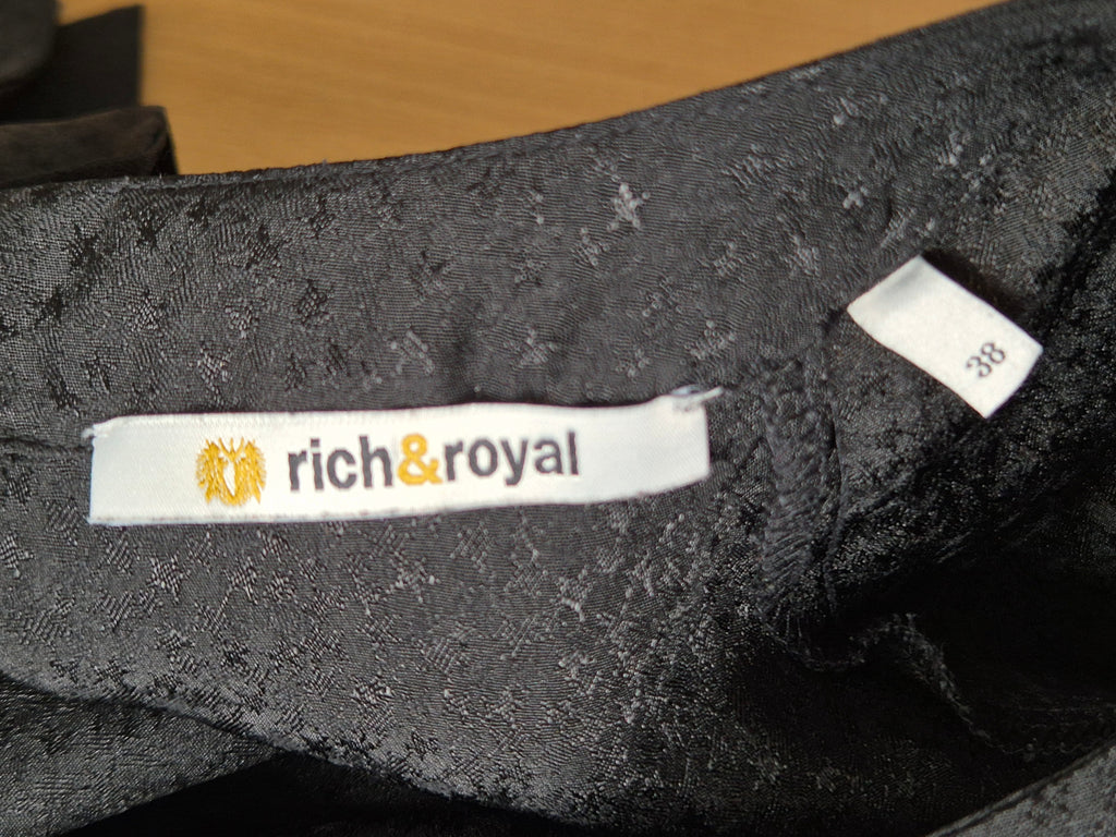 Rich & Royal Blouse 1708-706 – Black, Size 38, Very Good Condition